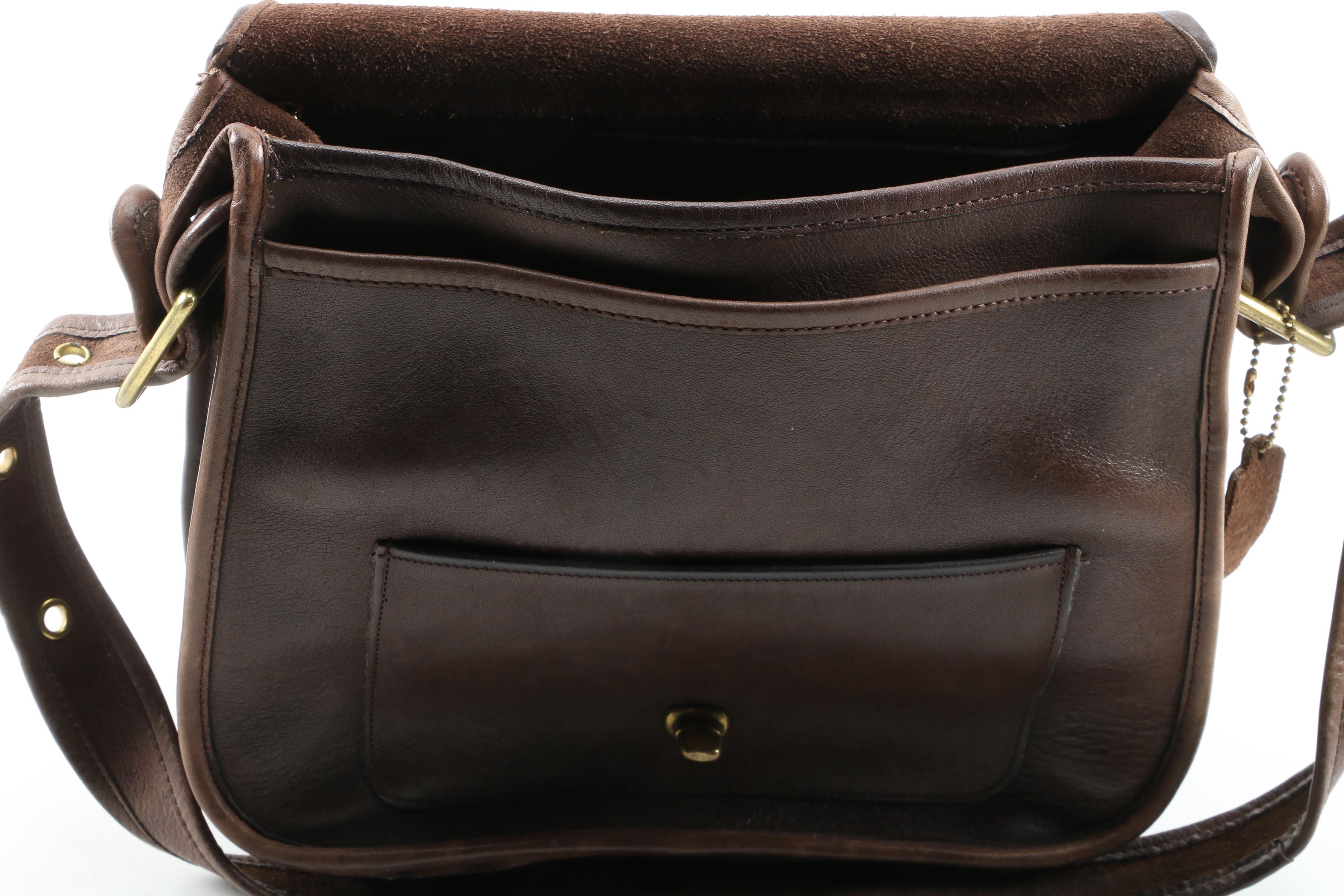 Coach Leather Boston Style Satchel and Shoulder Bag