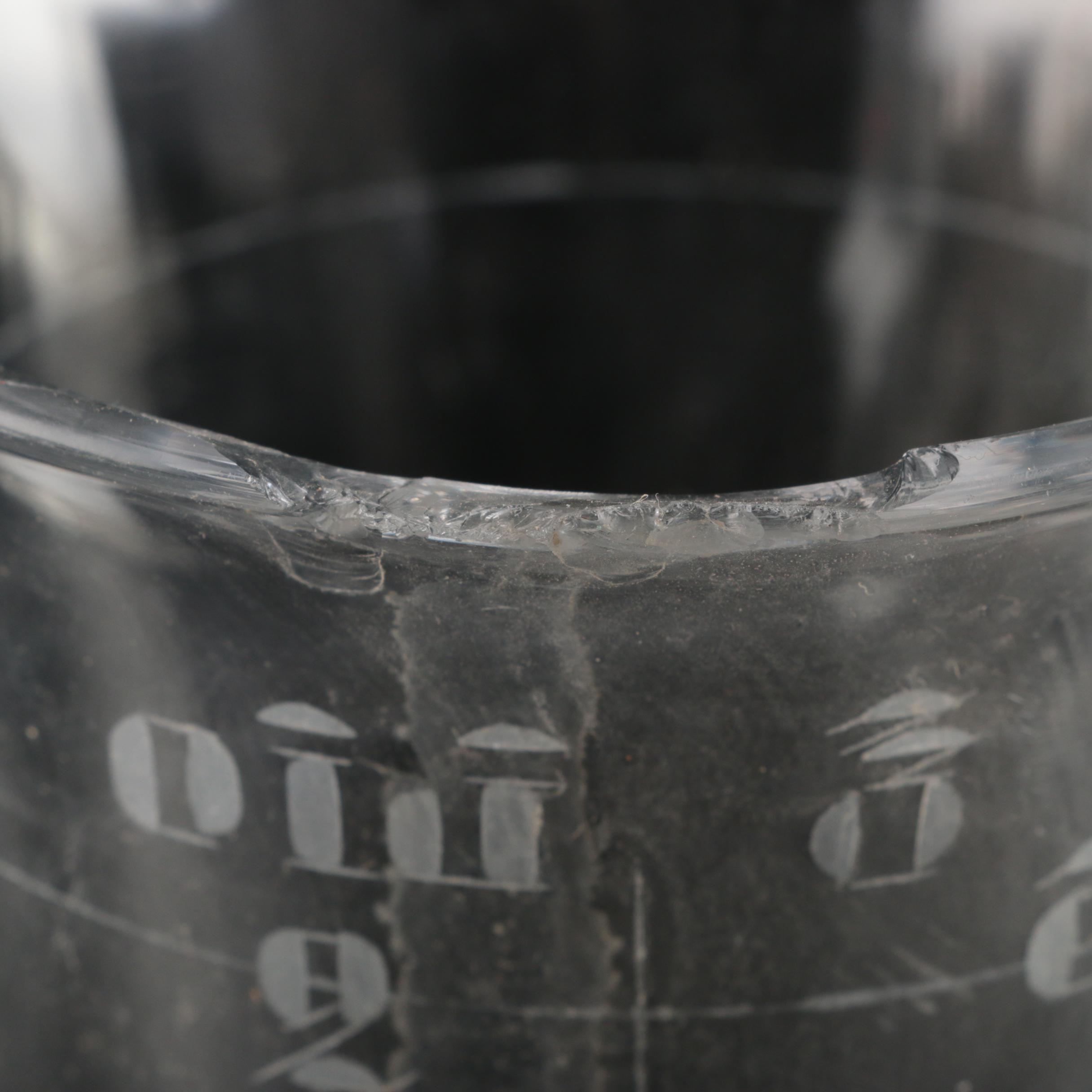 Apothecary Footed Graduated Glass Beakers, Vintage