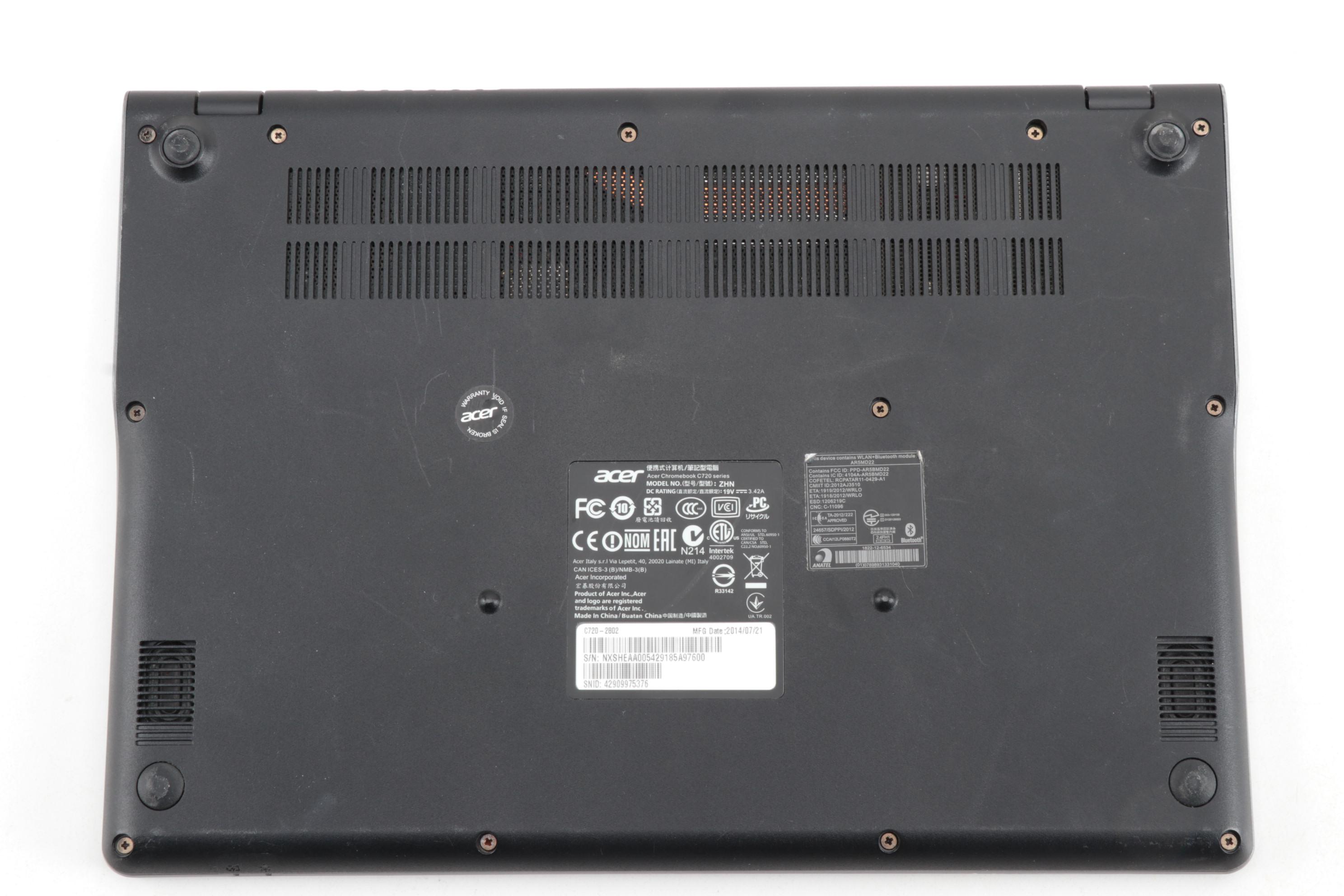 Acer C720-2802 Chromebook Laptop with Power Adapter, 2014