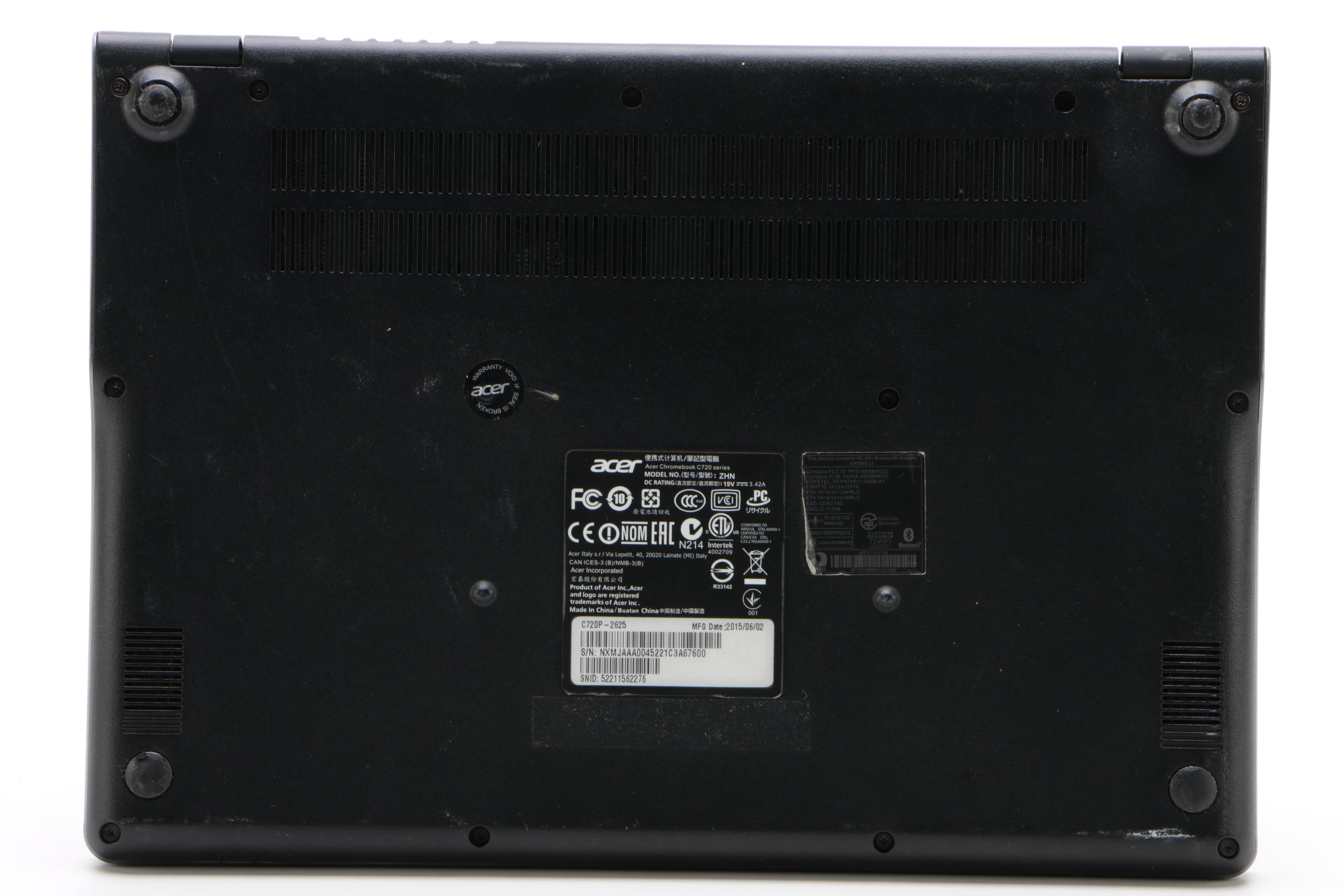 Acer C720P-2625 Chromebook Laptop with Power Adapter, 2015