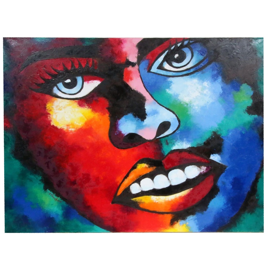 Oluwakemi Omowaire Oil Painting "Daydreams," 2019