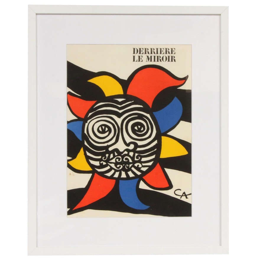 Alexander Calder Color Lithograph Cover for "Derrière le Miroir," 1966