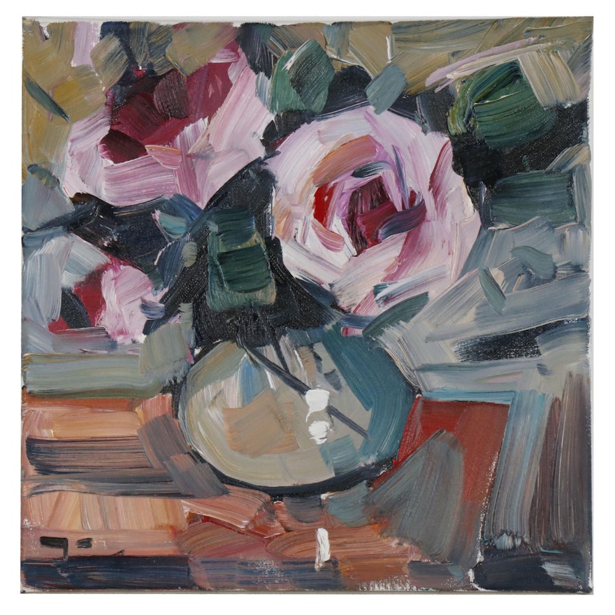 Jose Trujillo Oil Painting "Blushing Blossoms", 2019