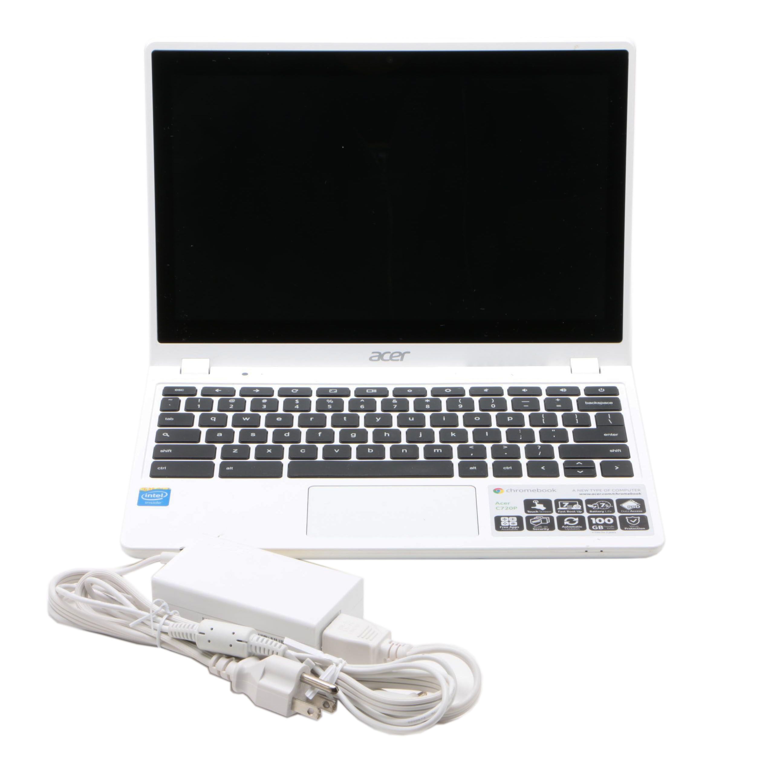 Acer C720P-2600 Chromebook Laptop with Power Adapter, 2014