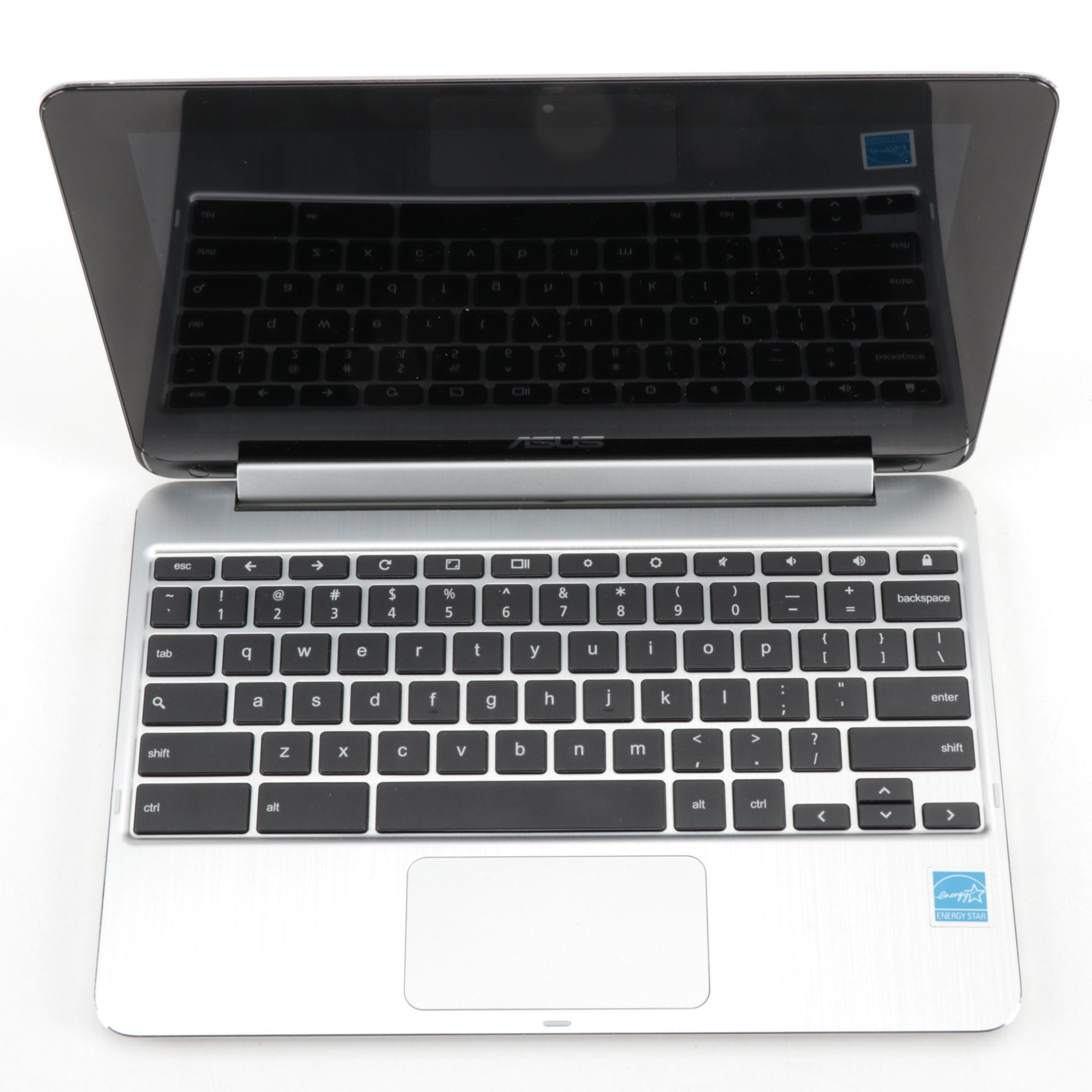 ASUS Flip C100P Chromebook Laptop with Power Adapter, 2016