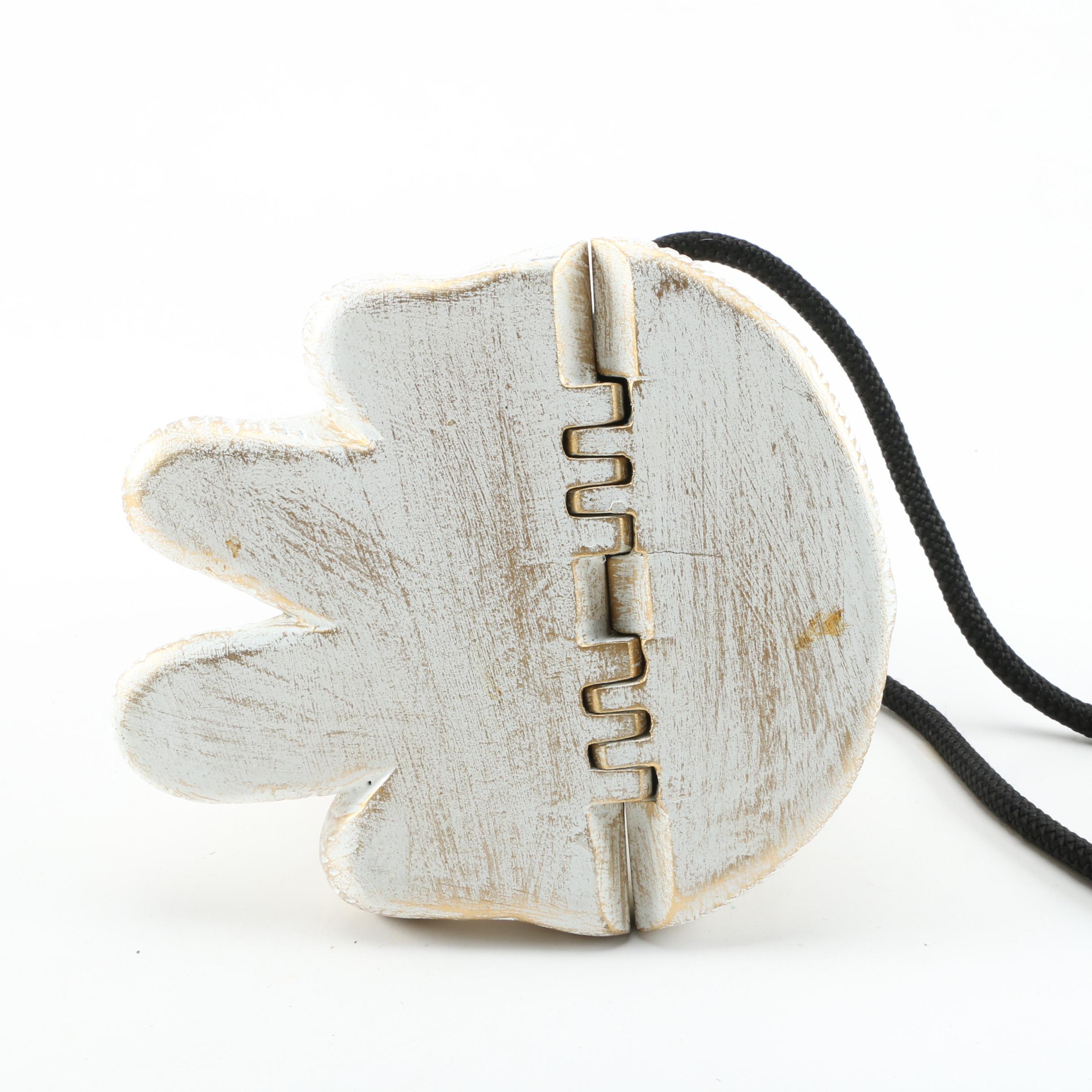 Timmy Woods of Beverly Hills Handcrafted Acacia Wood Westie Dog Purse