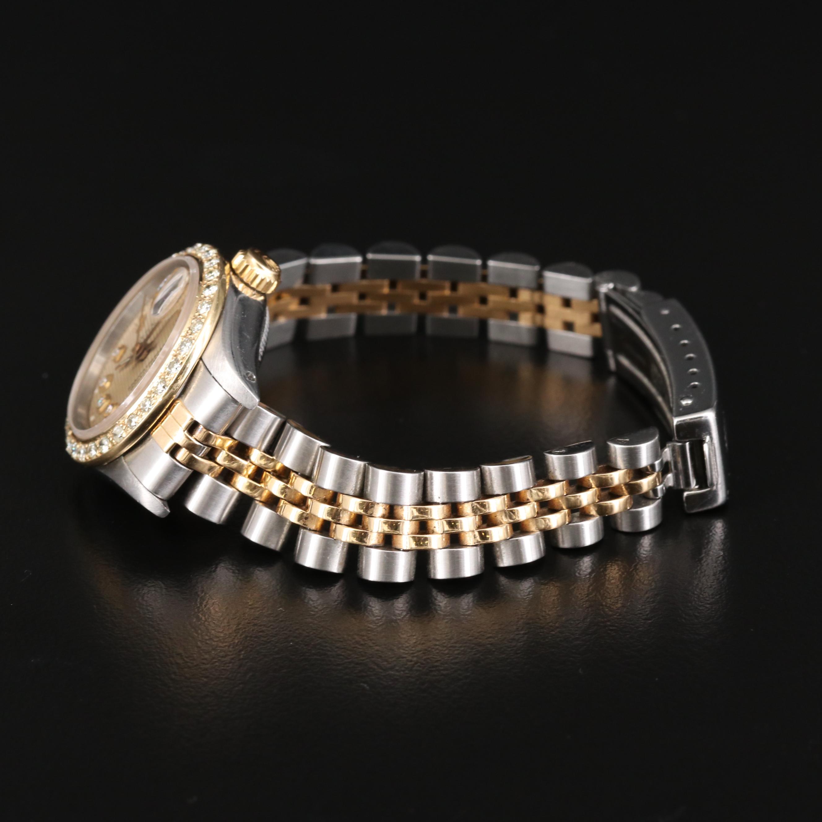 Rolex 18K Gold, Diamond and Stainless Steel Datejust Automatic Watch, 1987