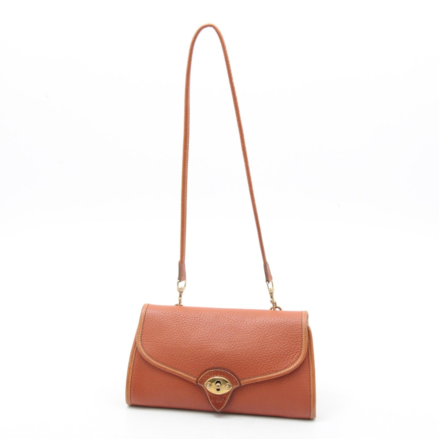 Dooney & Bourke All-Weather Leather Flap Front Shoulder Bag