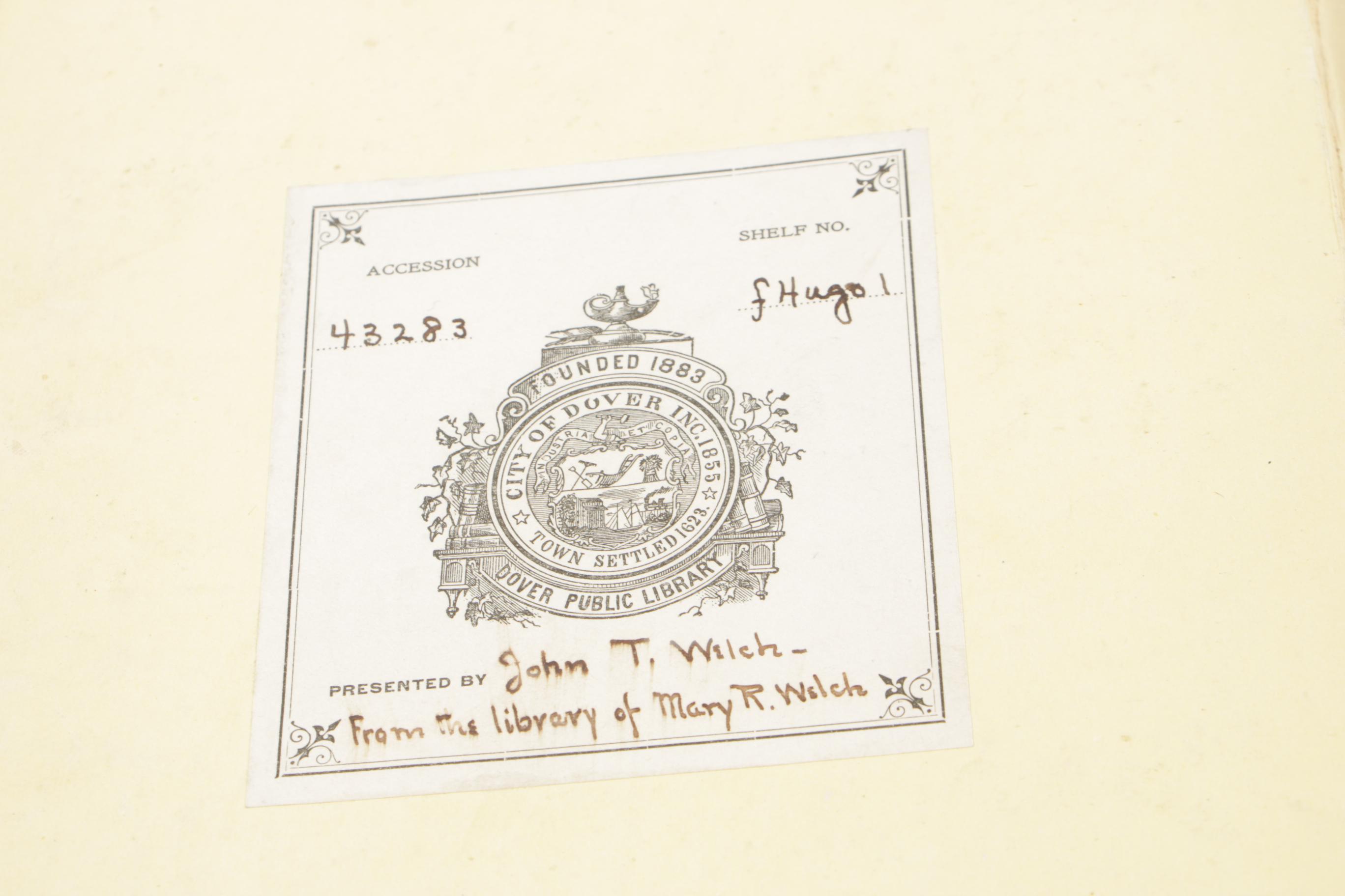 1867 Leather Bound "Les Misérables" by Victor Hugo