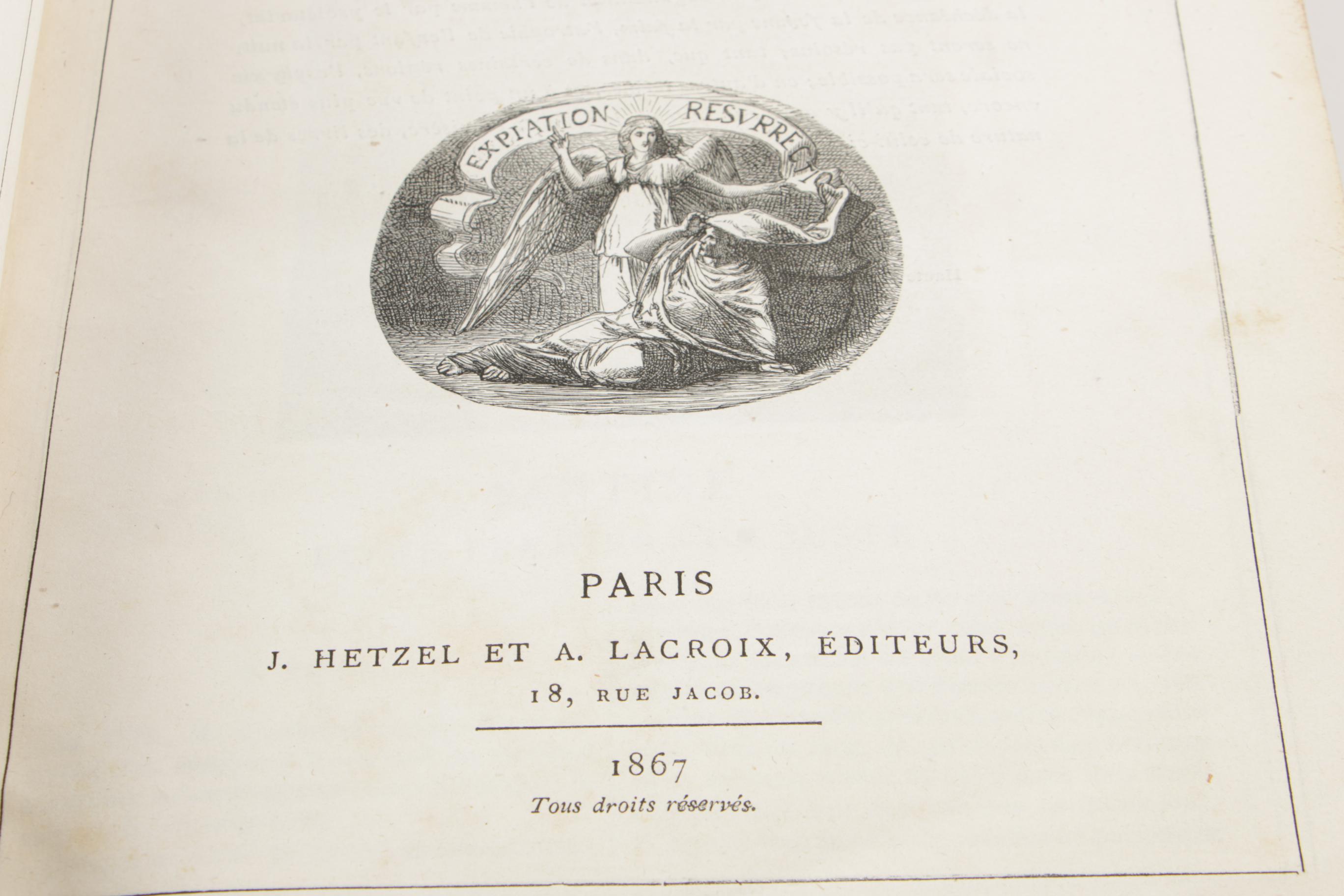 1867 Leather Bound "Les Misérables" by Victor Hugo