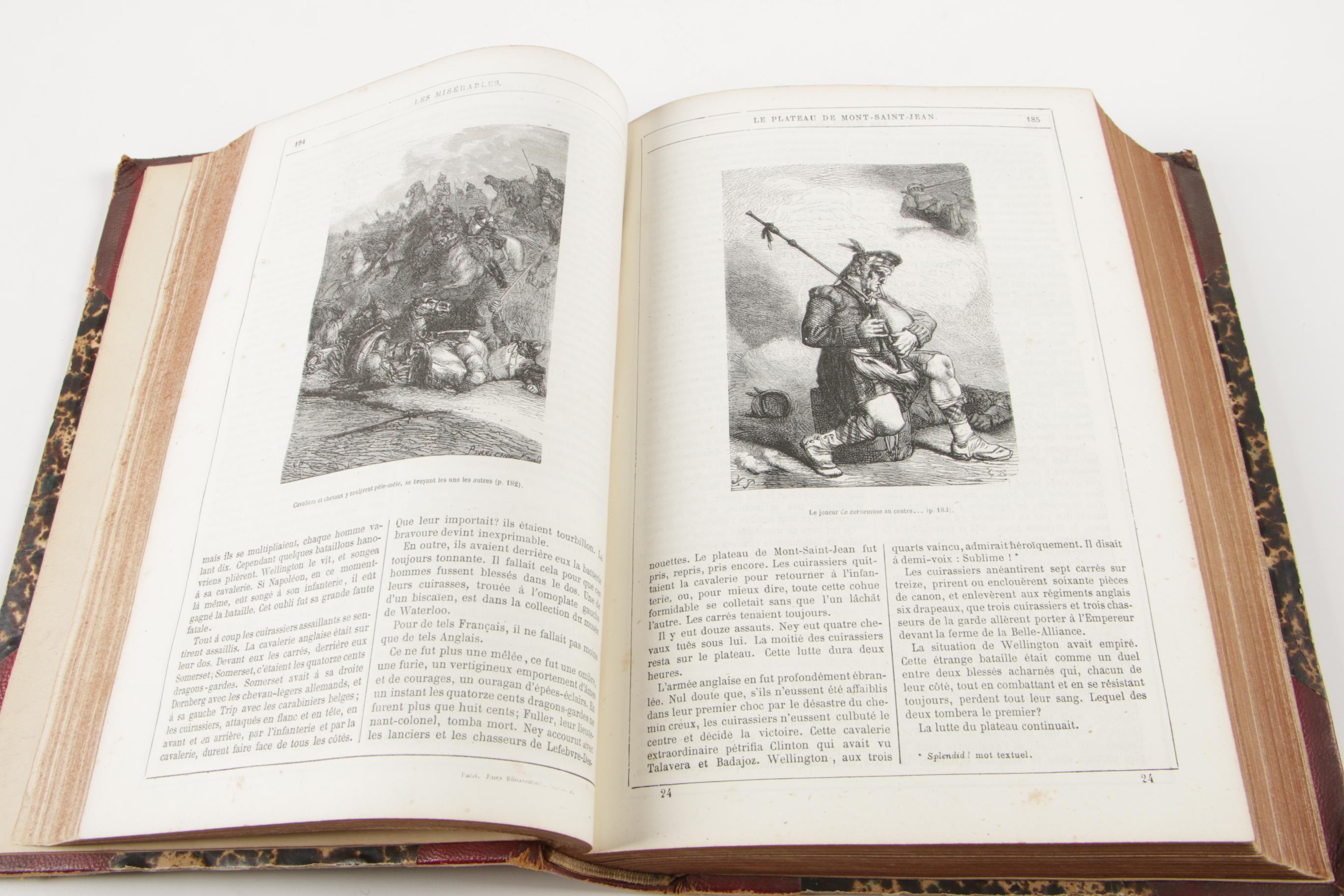 1867 Leather Bound "Les Misérables" by Victor Hugo