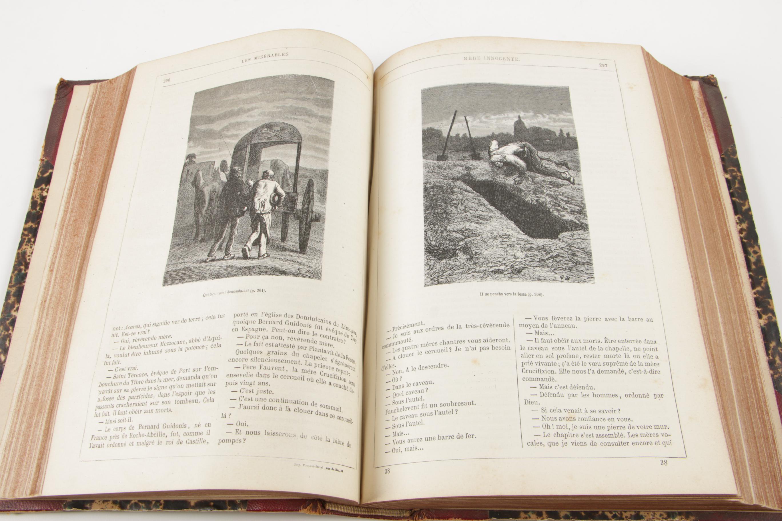 1867 Leather Bound "Les Misérables" by Victor Hugo