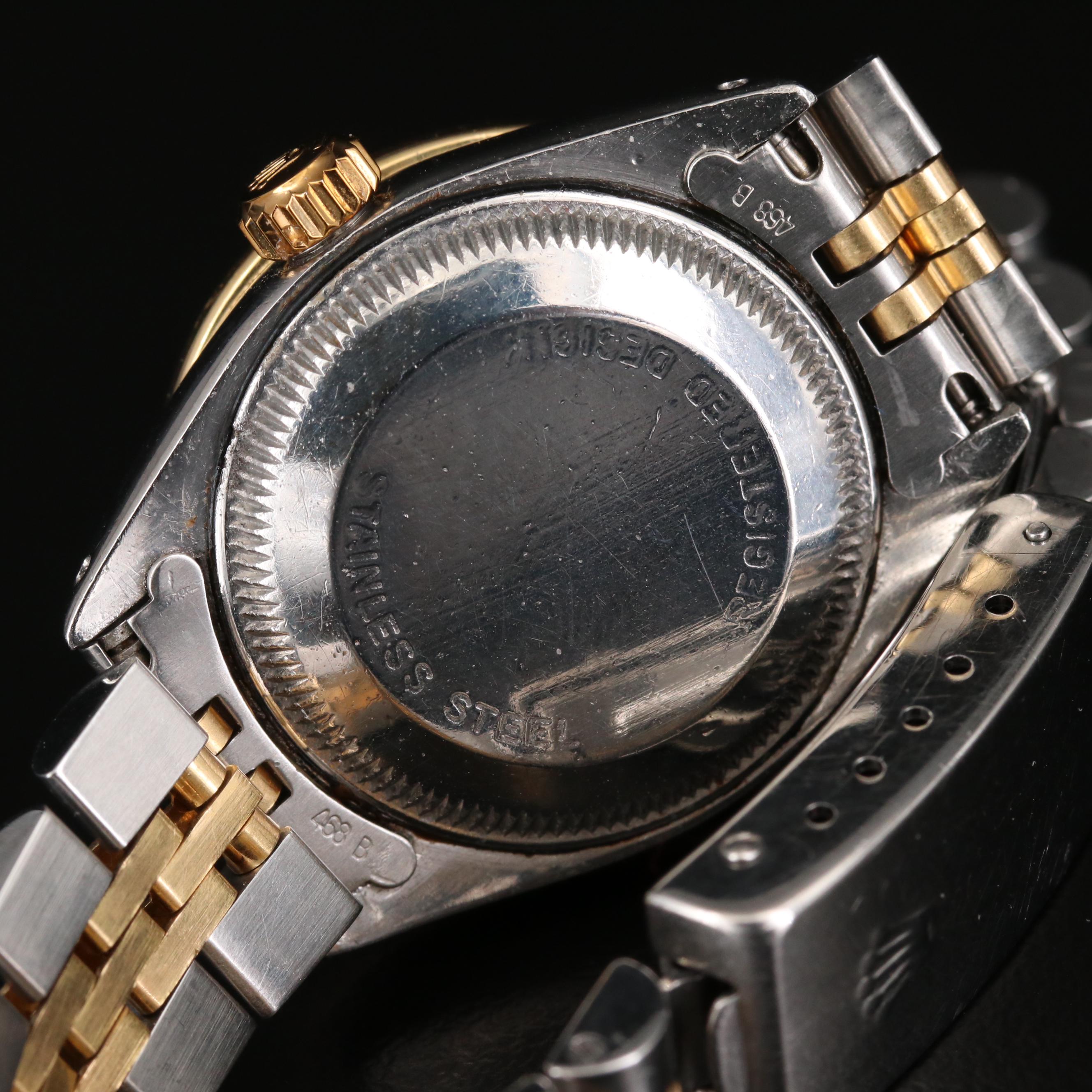 Rolex Datejust 18K Gold and Stainless Steel 1.05 CTW Diamond Bezel Watch, 1978
