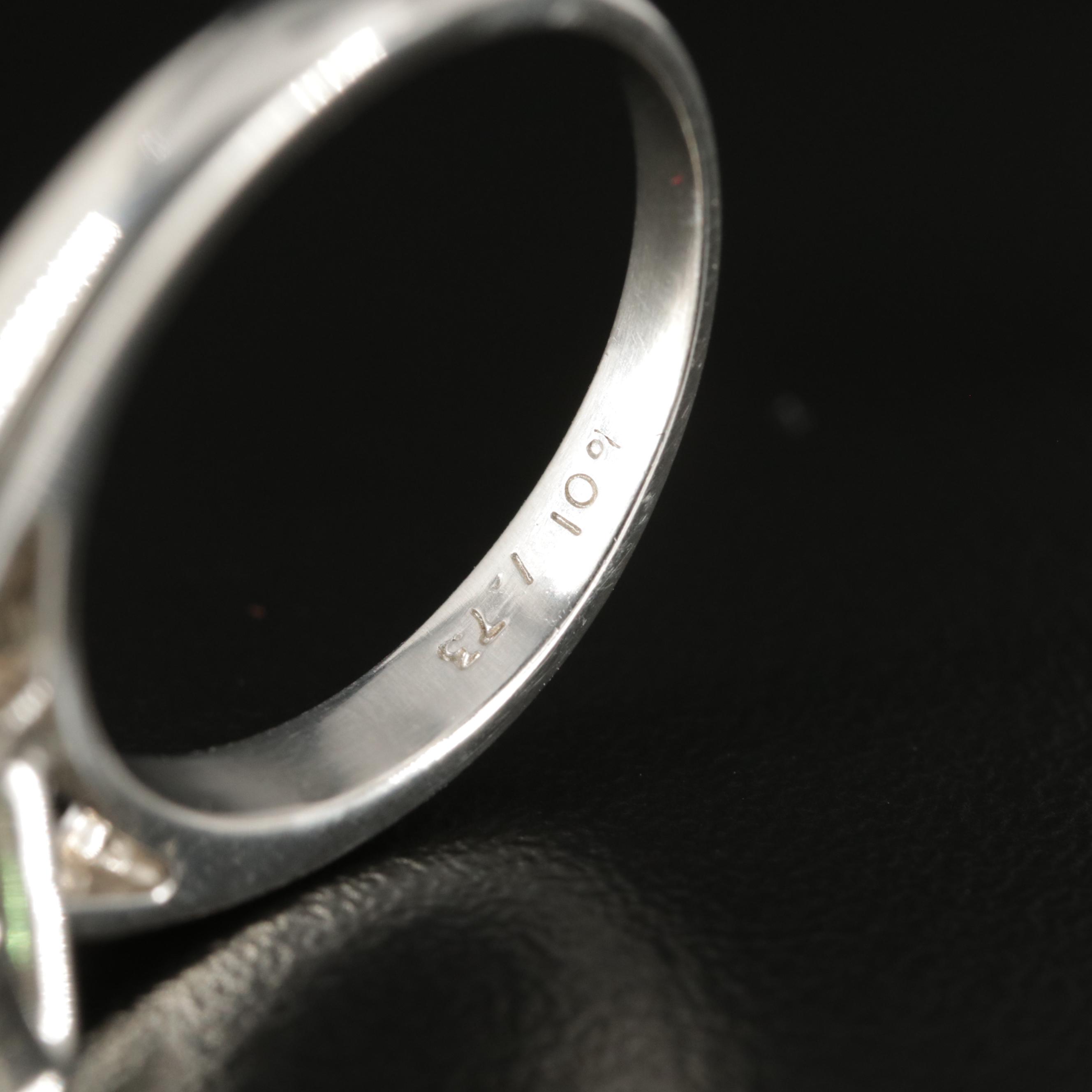 Vintage Bailey Banks and Biddle Co. Platinum Tourmaline and Diamond Ring