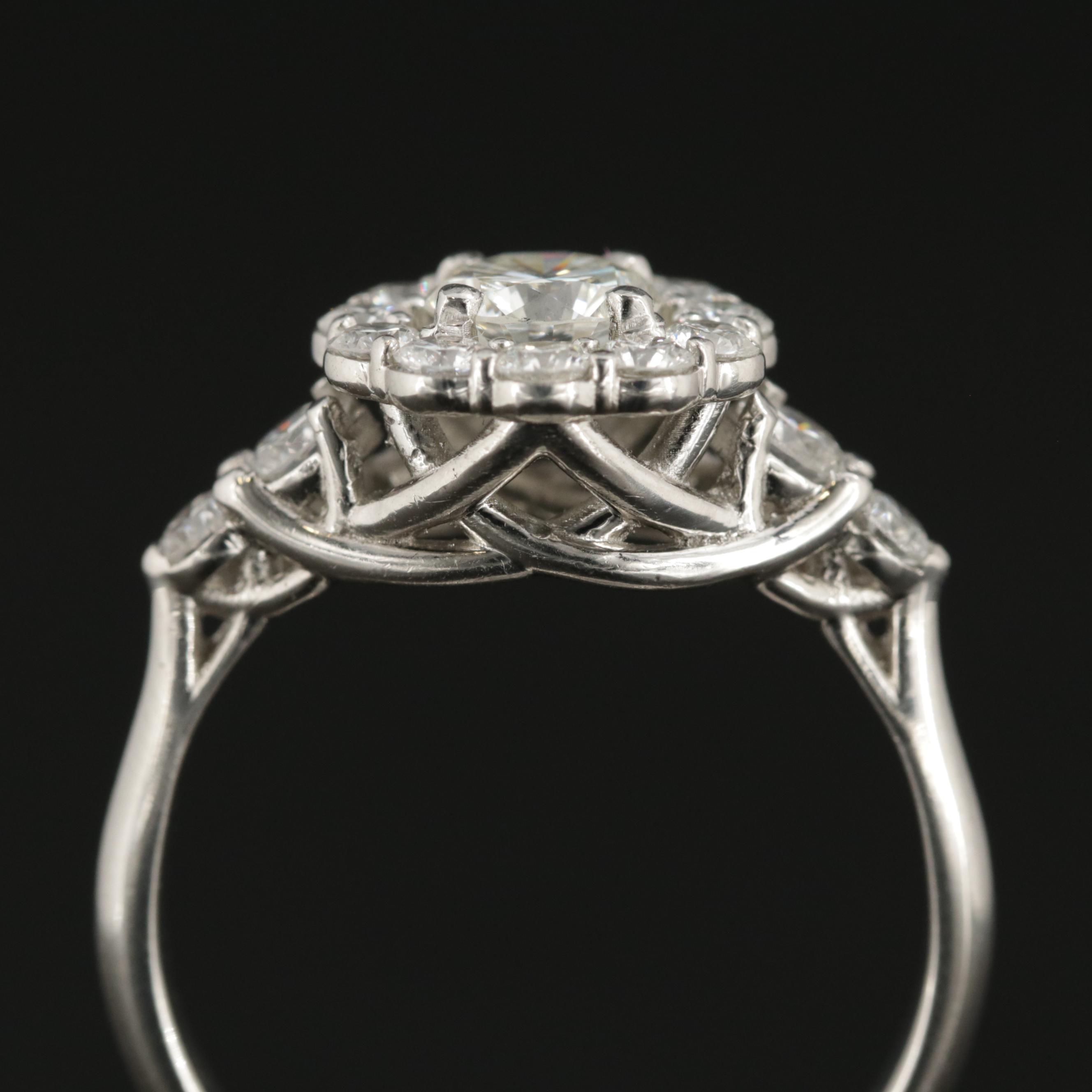 Vintage Platinum 1.42 CTW Diamond Ring