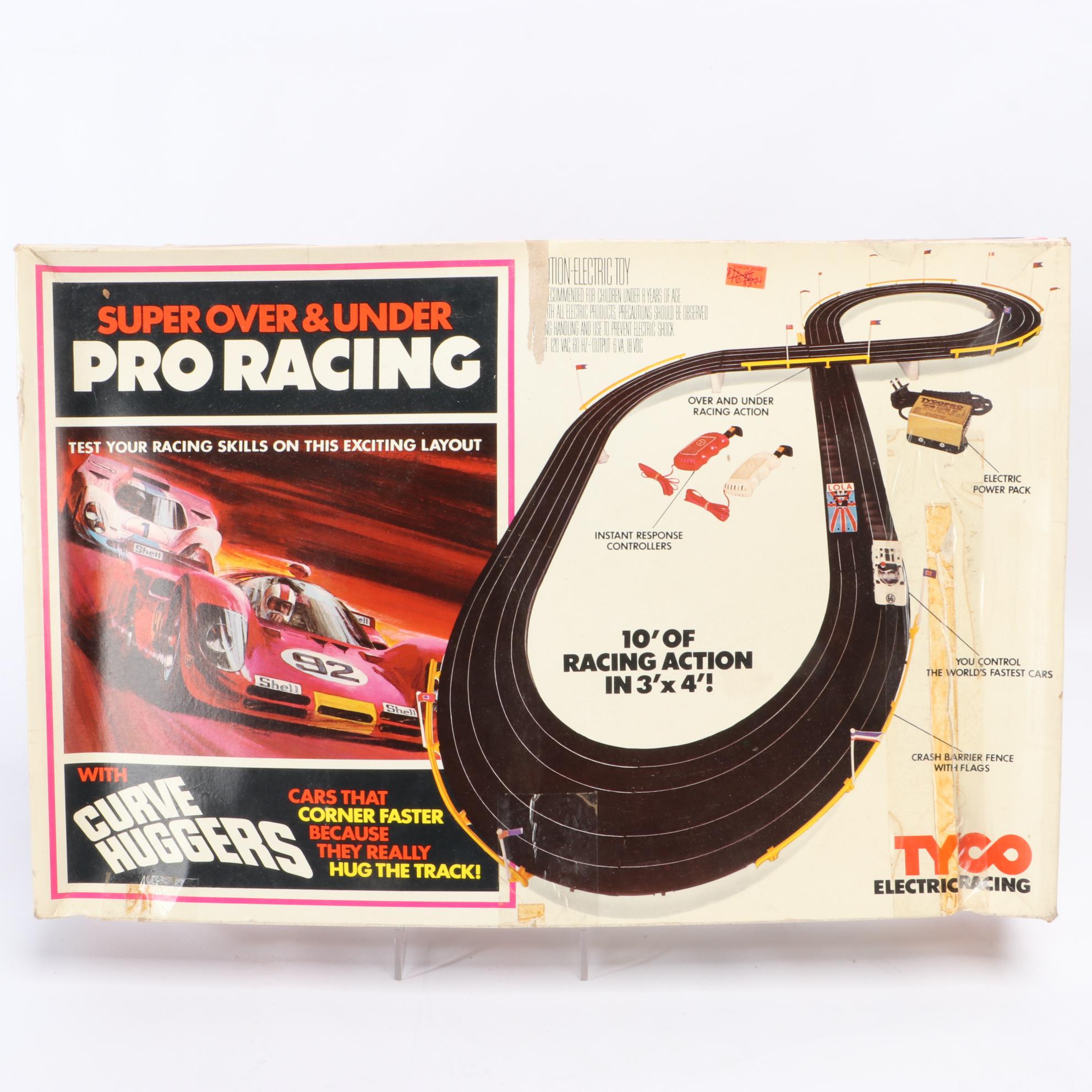 Tyco Electric Racing Set With Mega Bloks "Probuilder" Racing Cars