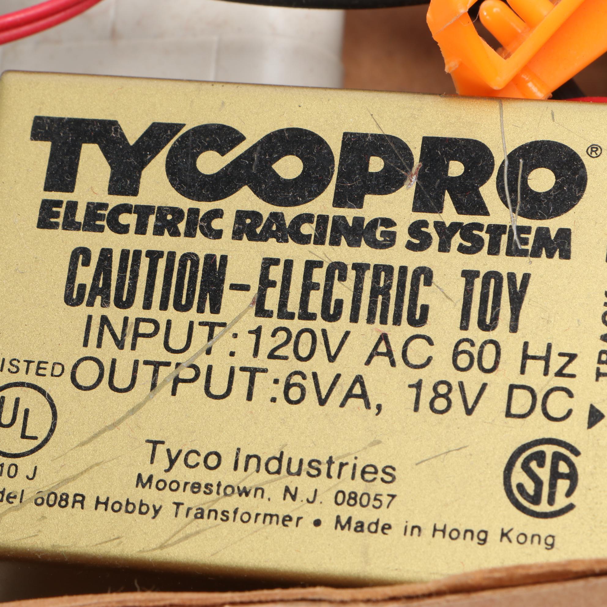 Tyco Electric Racing Set With Mega Bloks "Probuilder" Racing Cars
