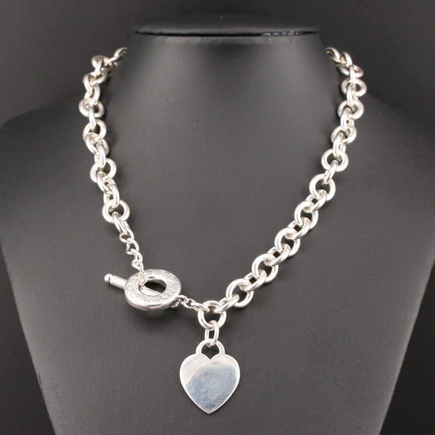 Tiffany & Co. Sterling Silver Heart Tag Necklace