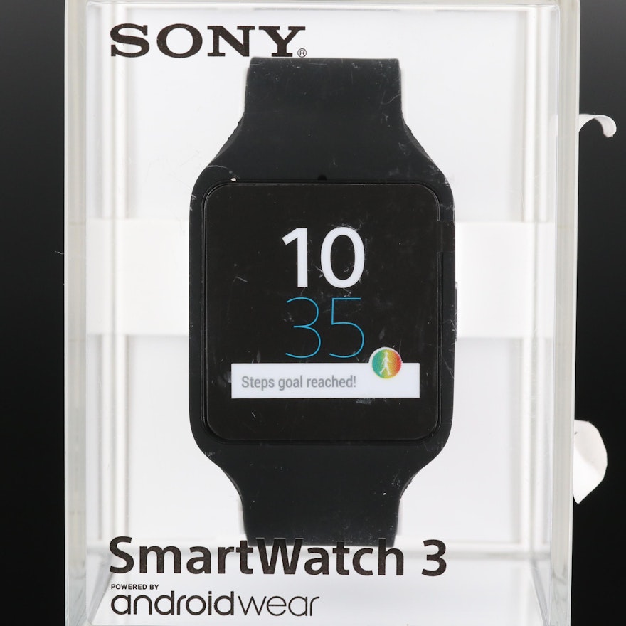 Sony Smart Watch 3 SWR50 Silicone and Stainless Steel Wristwatch