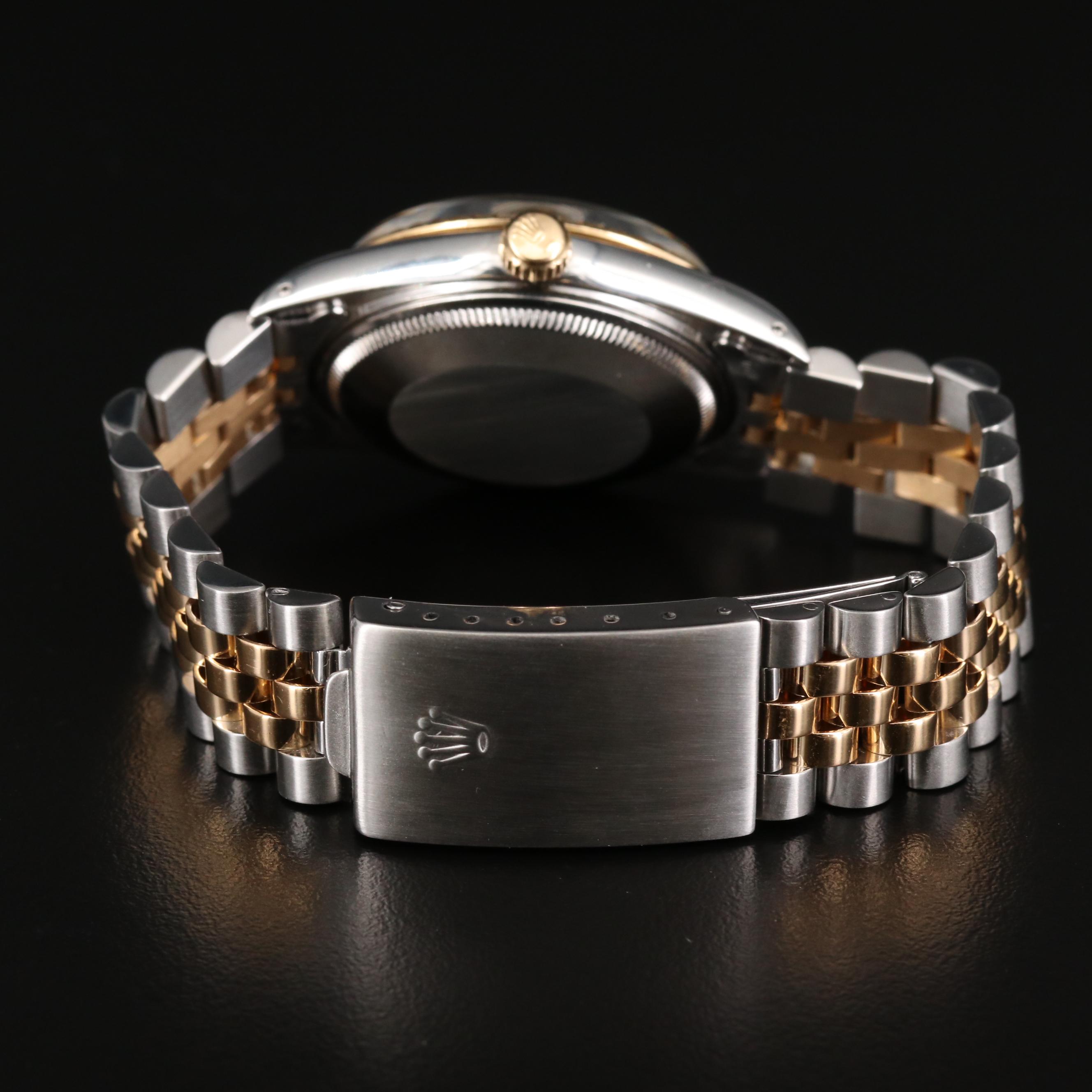 Rolex Date 18K Gold and Stainless Steel Automatic Watch, 1983