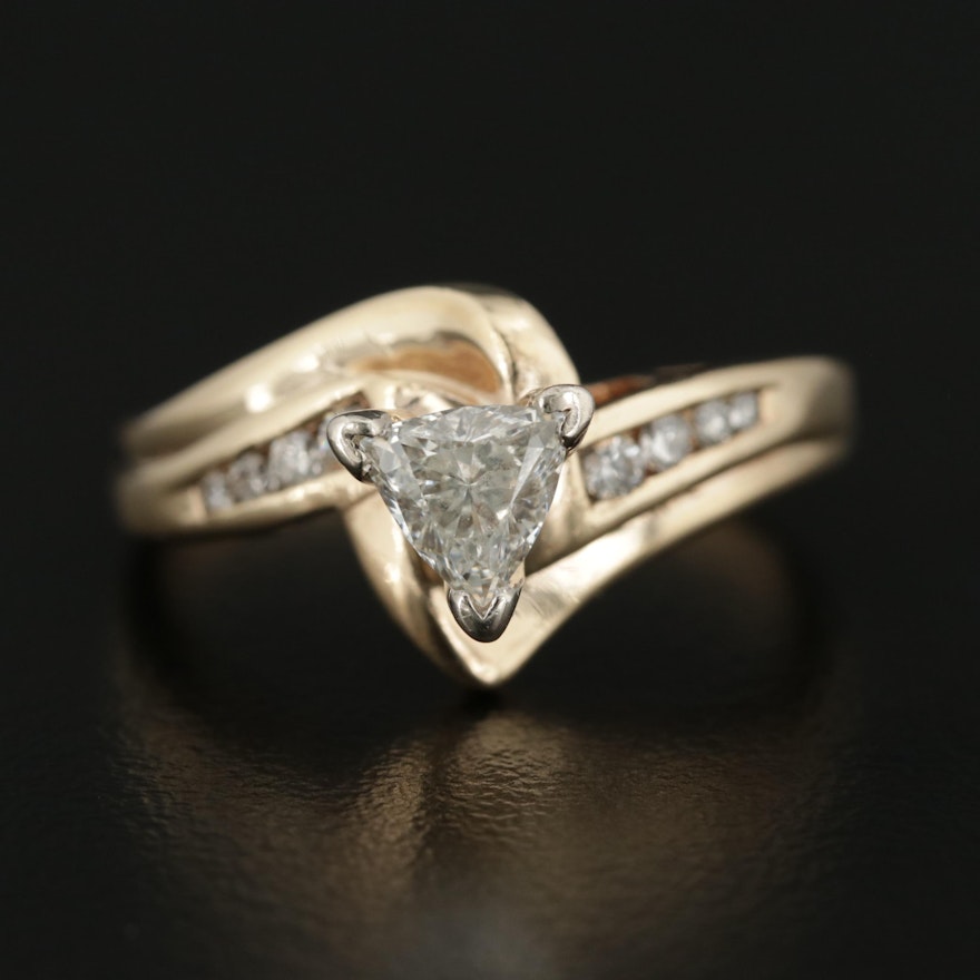 14K Yellow Gold Diamond Ring