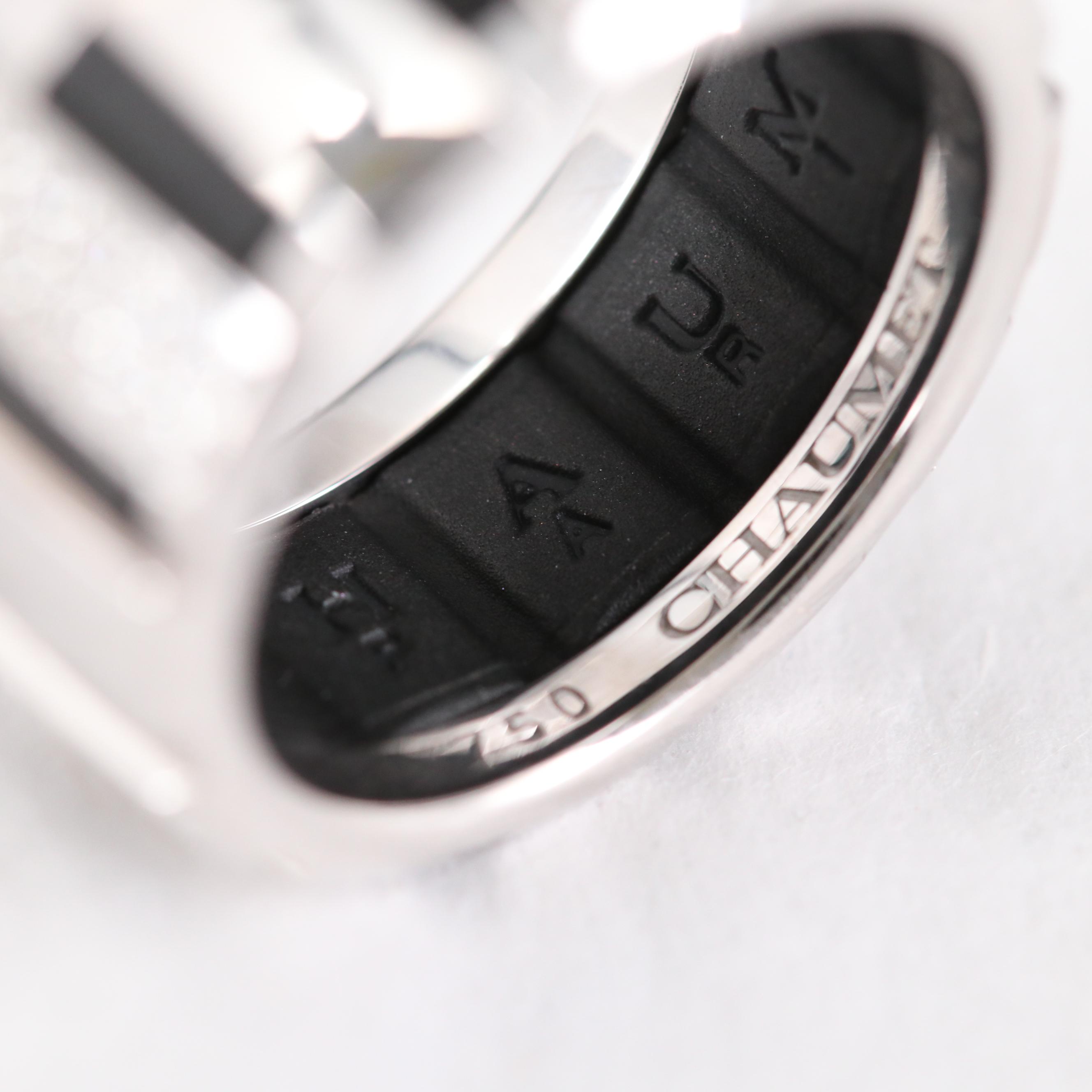 Chaumet "Classic One" 18K White Gold Diamond Ring