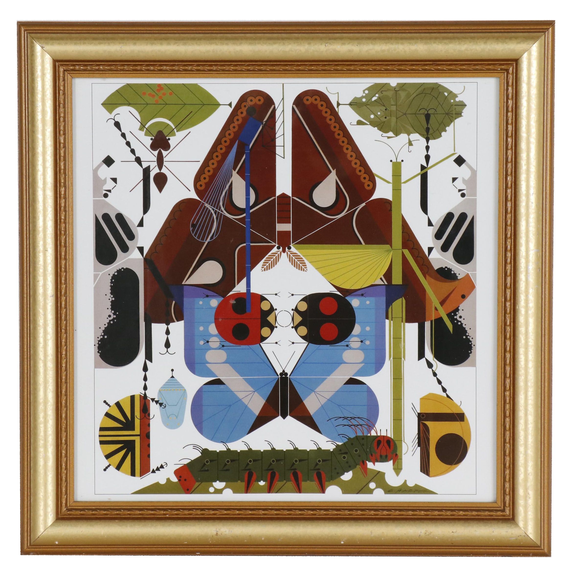 Offset Lithograph after Charley Harper "Insect Diversity"