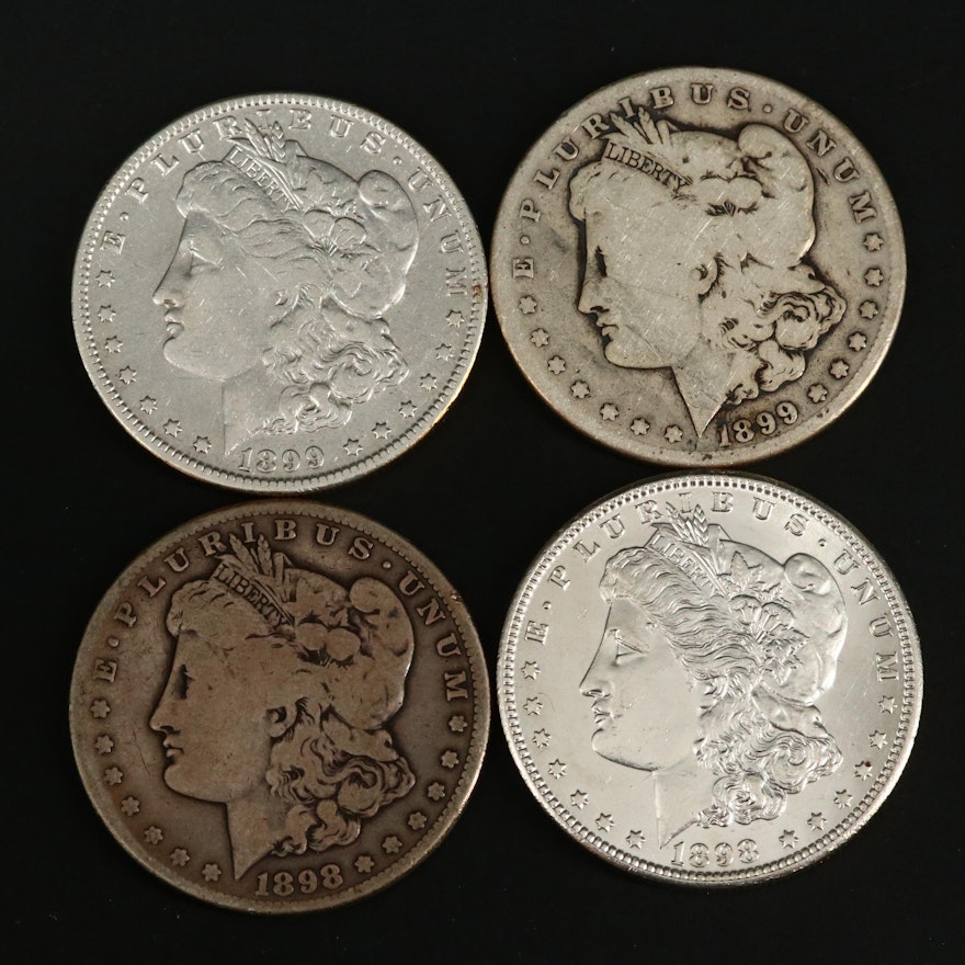 1898-O, 1898-S, 1899-O and 1899-S Morgan Silver Dollars