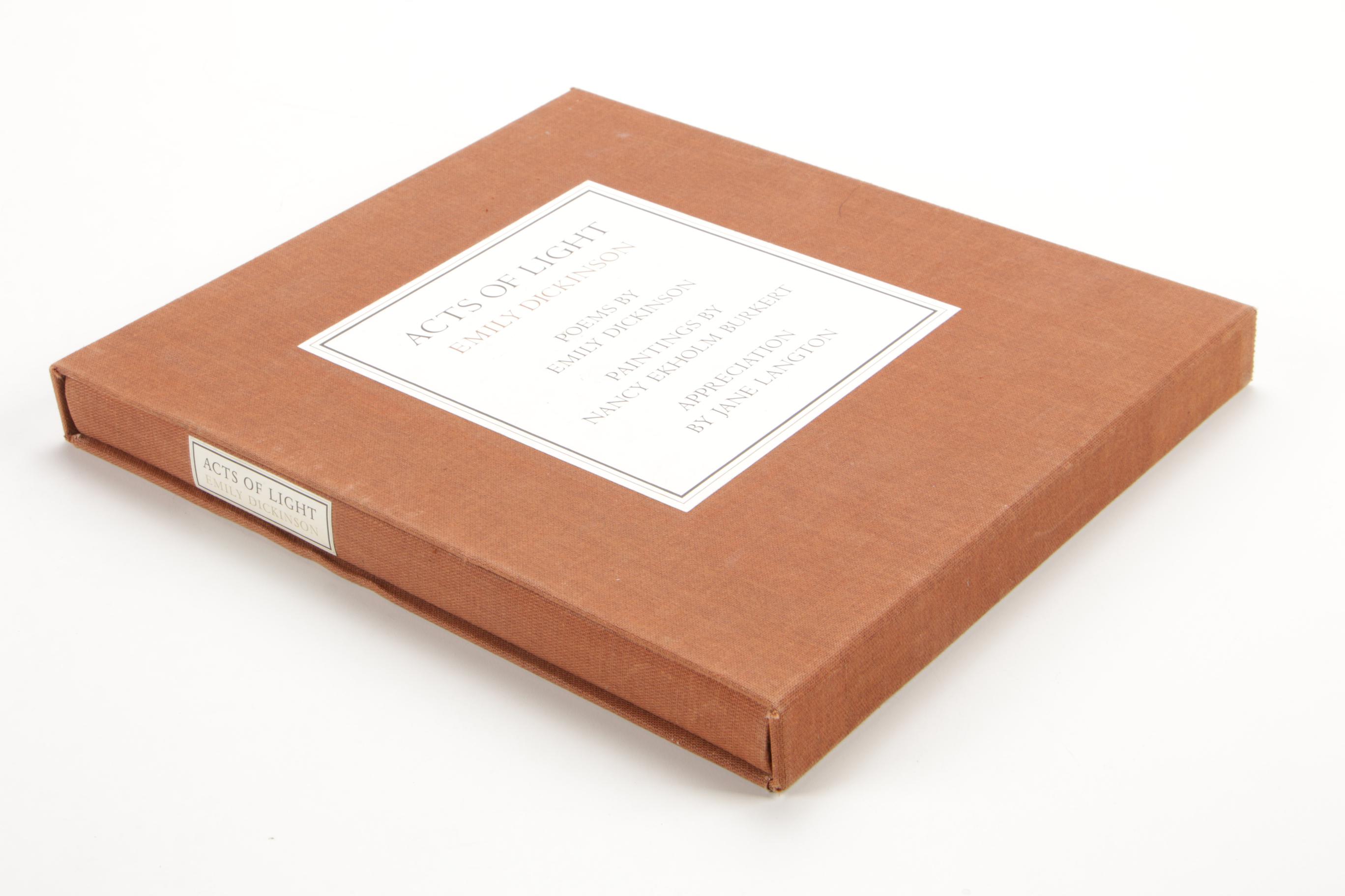 Signed Limited First Edition " Acts of Light, Emily Dickinson",  1980