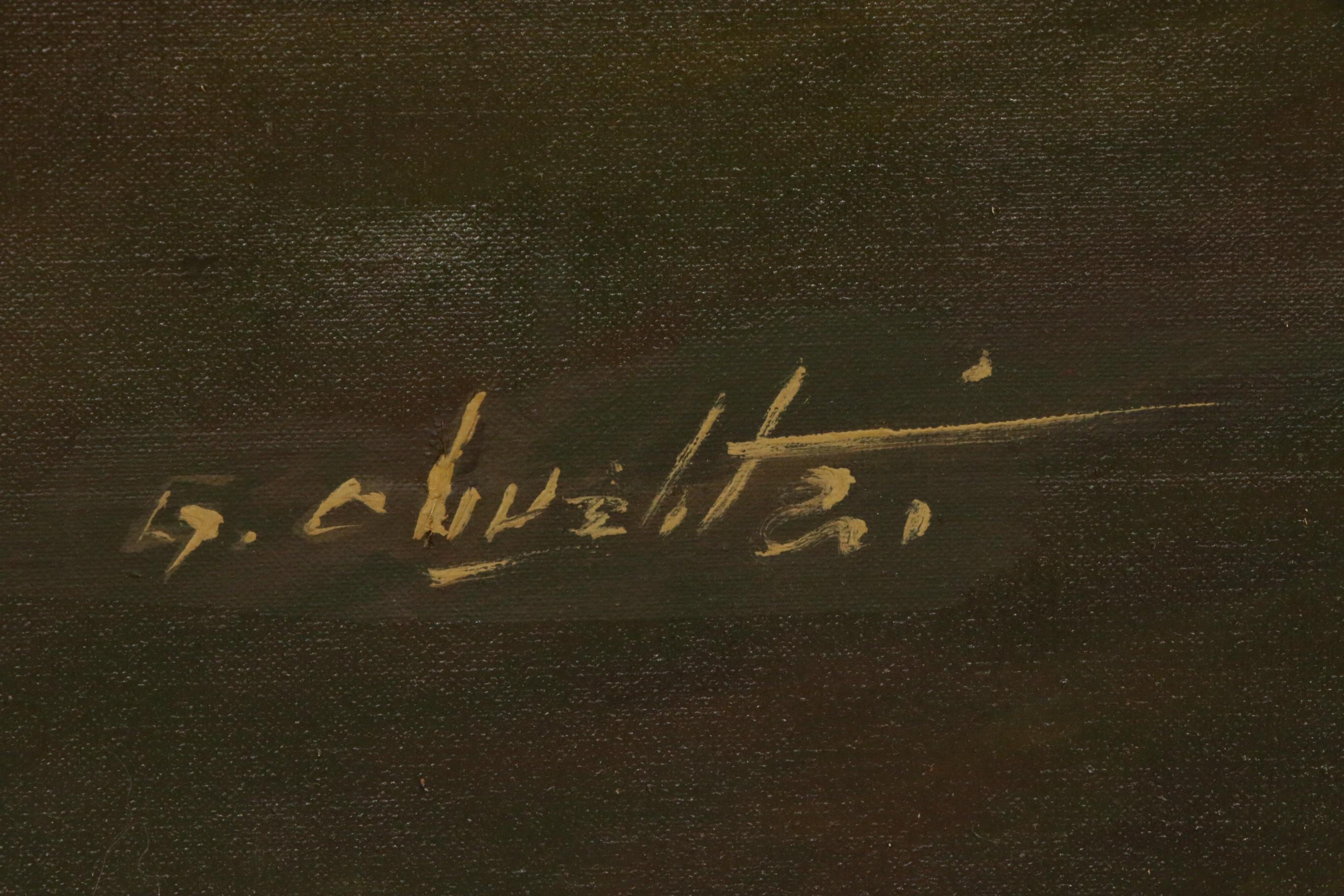 Pakistani Village Scene Oil Painting