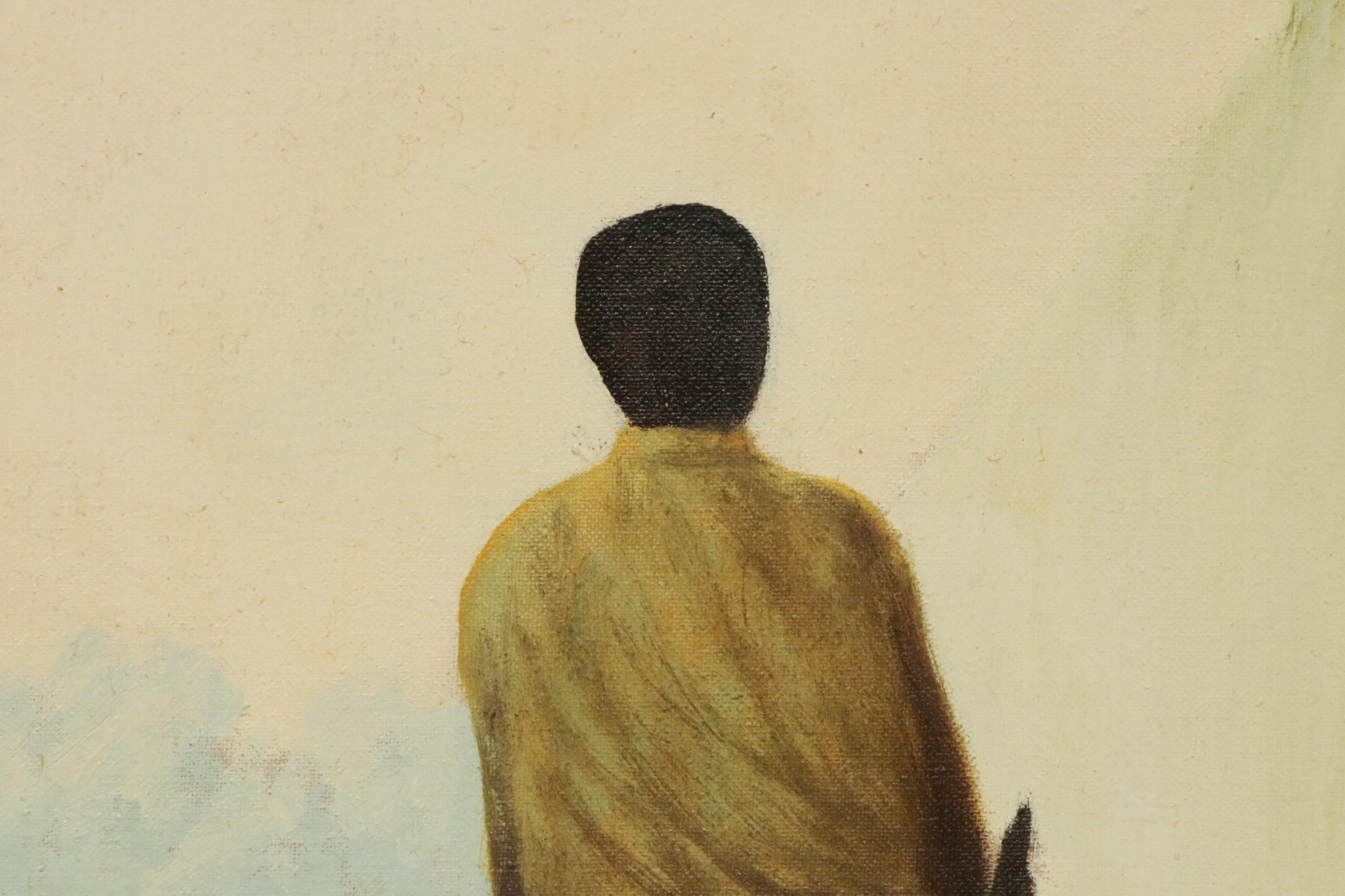 Pakistani Village Scene Oil Painting