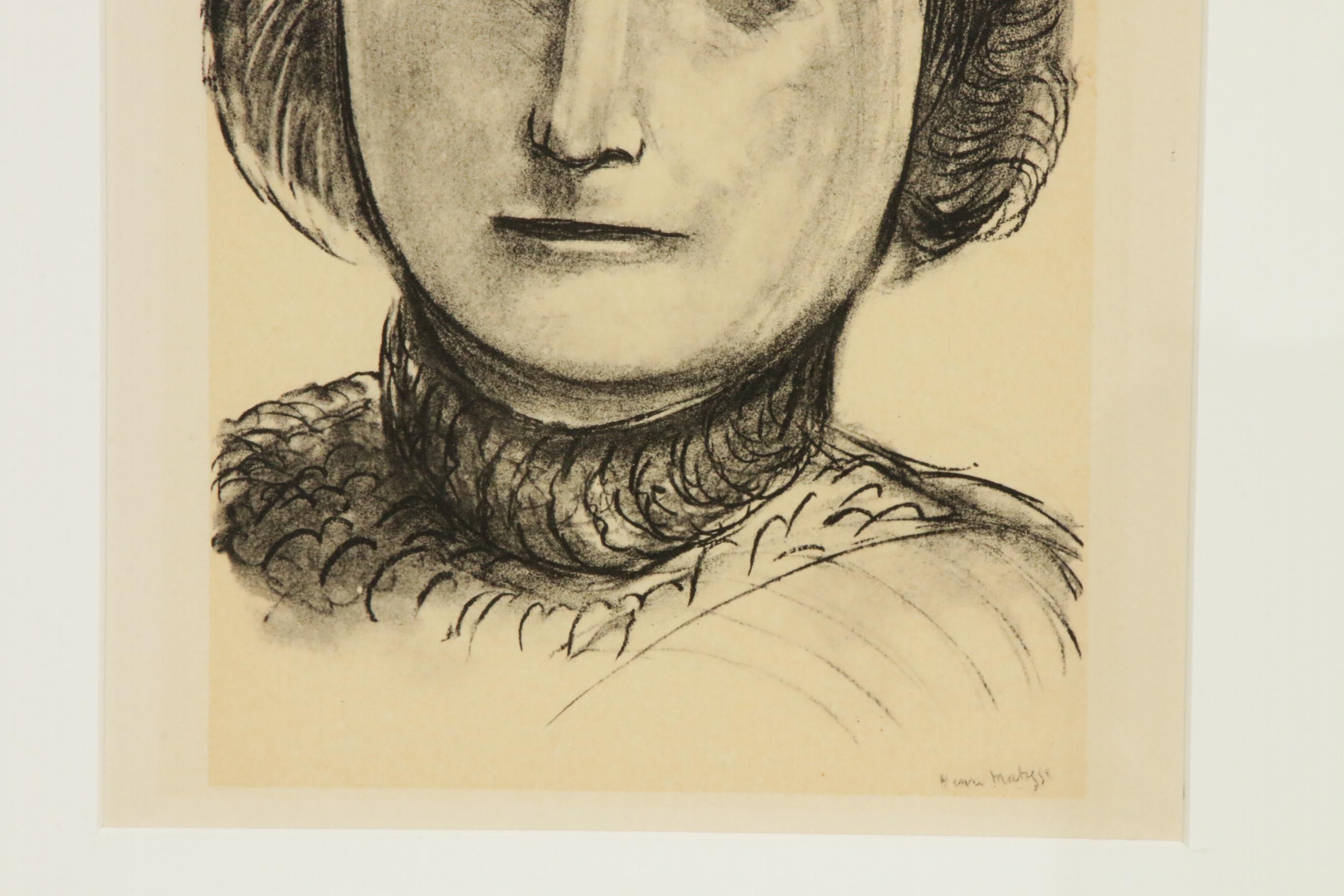 Lithograph after Henri Matisse "Mademoiselle Claribel Cone," 1954