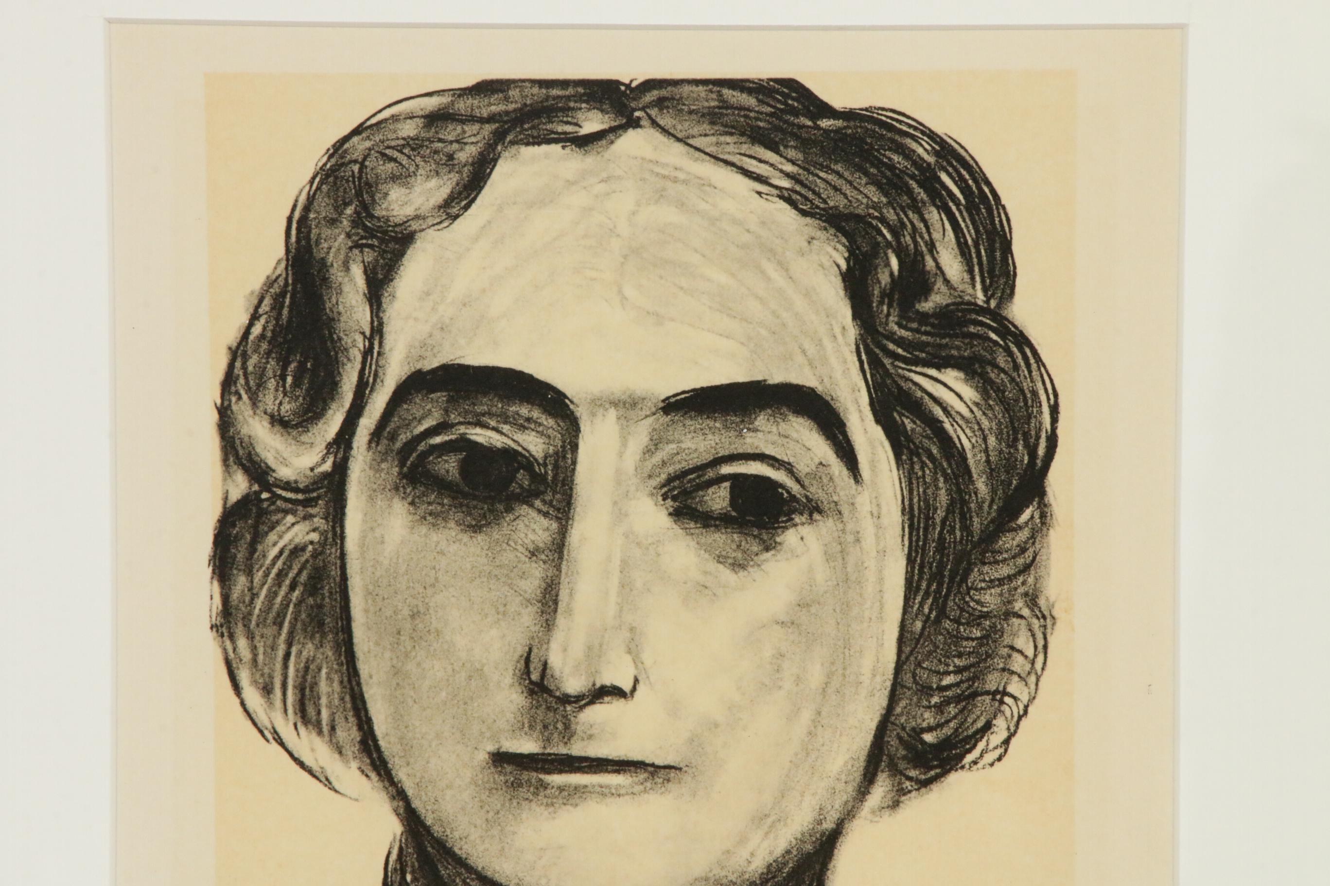 Lithograph after Henri Matisse "Mademoiselle Claribel Cone," 1954