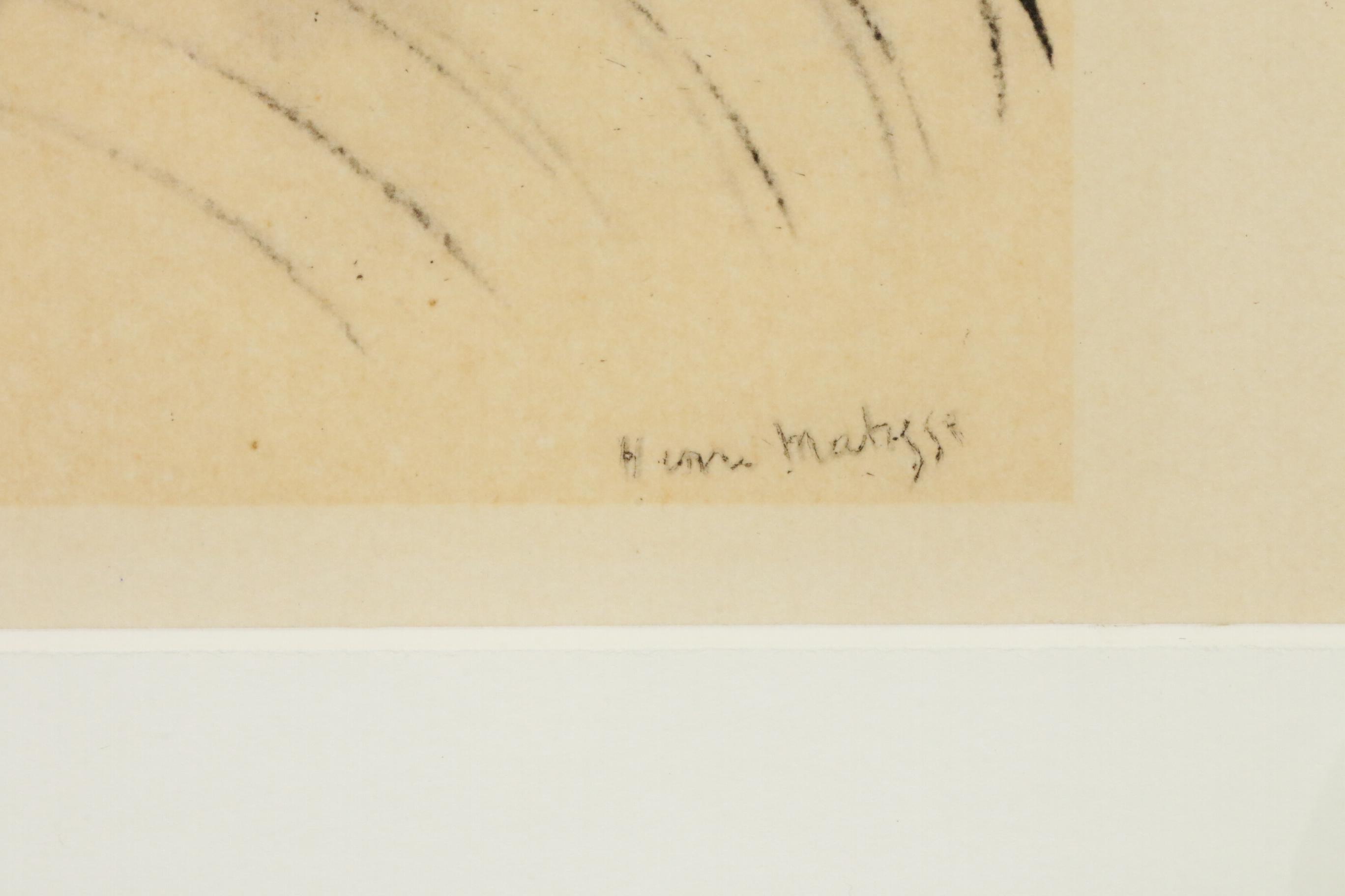 Lithograph after Henri Matisse "Mademoiselle Claribel Cone," 1954