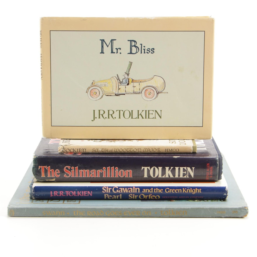 J.R.R. Tolkien Book Collection featuring First Printing "Smith of Wootton Major"