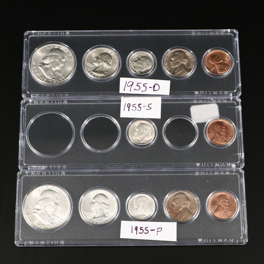 1955 P-D-S U.S. Type Coin Uncirculated Sets