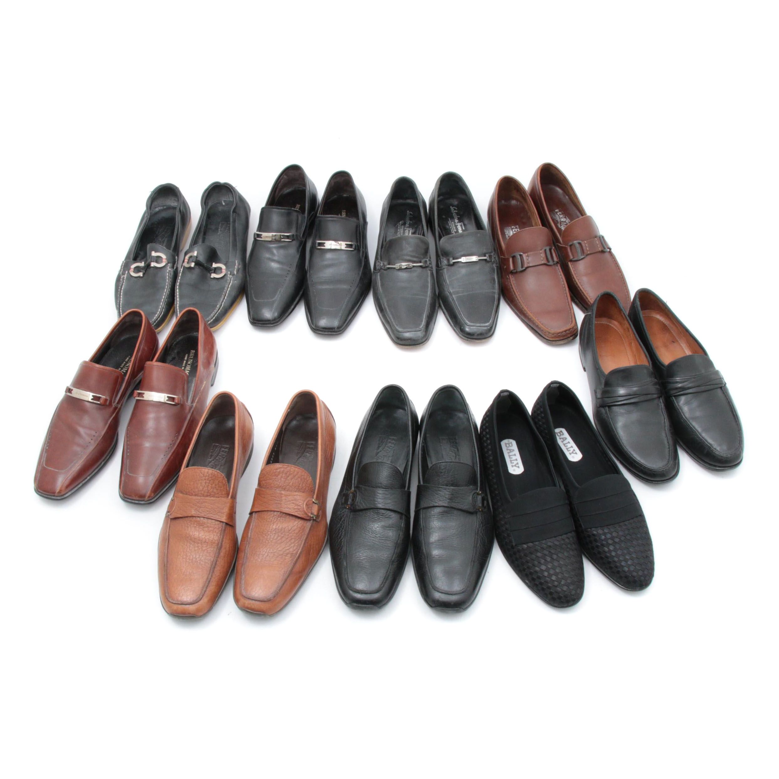 Men's Salvatore Ferragamo, Bruno Magli, Bally and Other Loafers and Dress Shoes