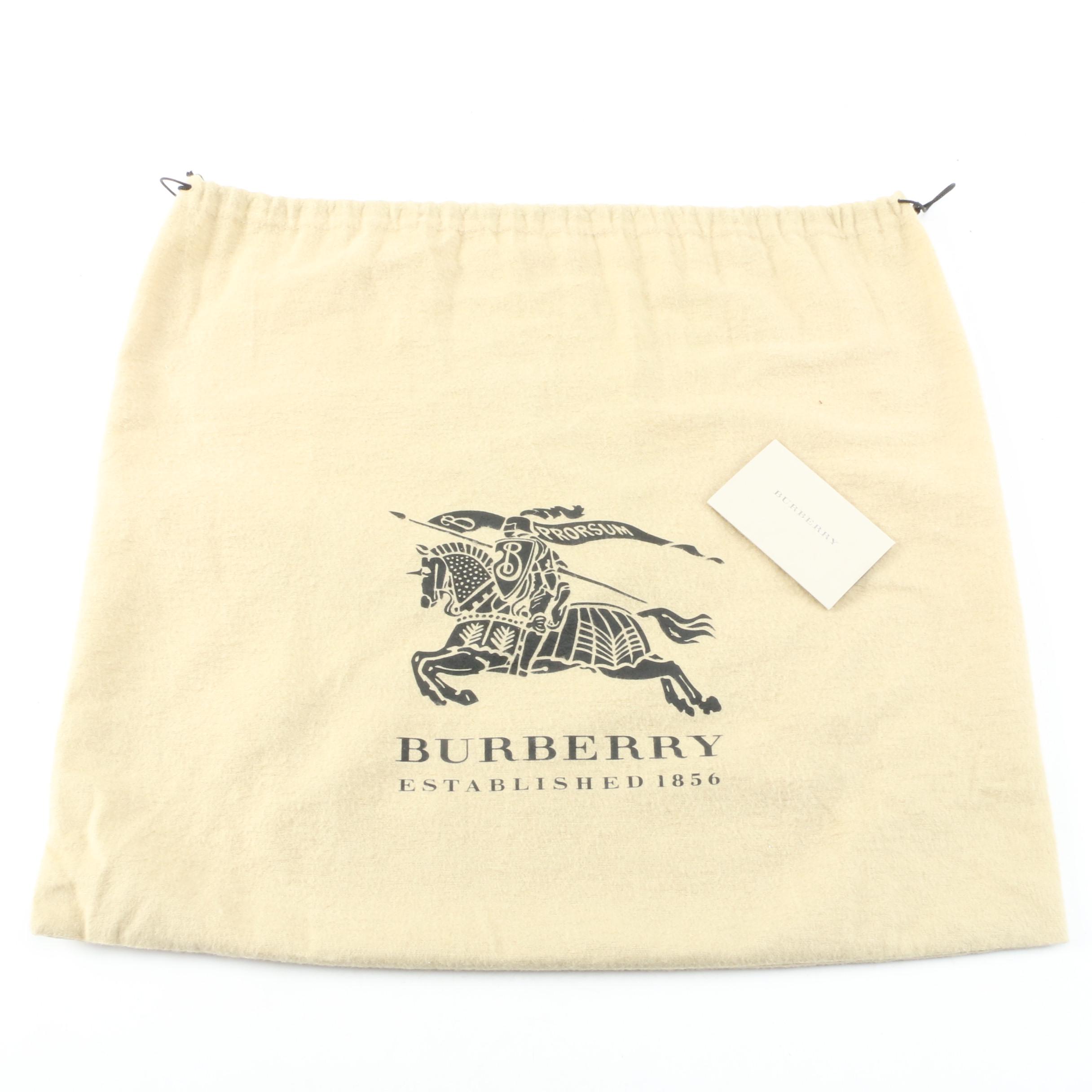 Burberry Canterbury "Haymarket" Coated Canvas and Pink Leather Shoulder Tote