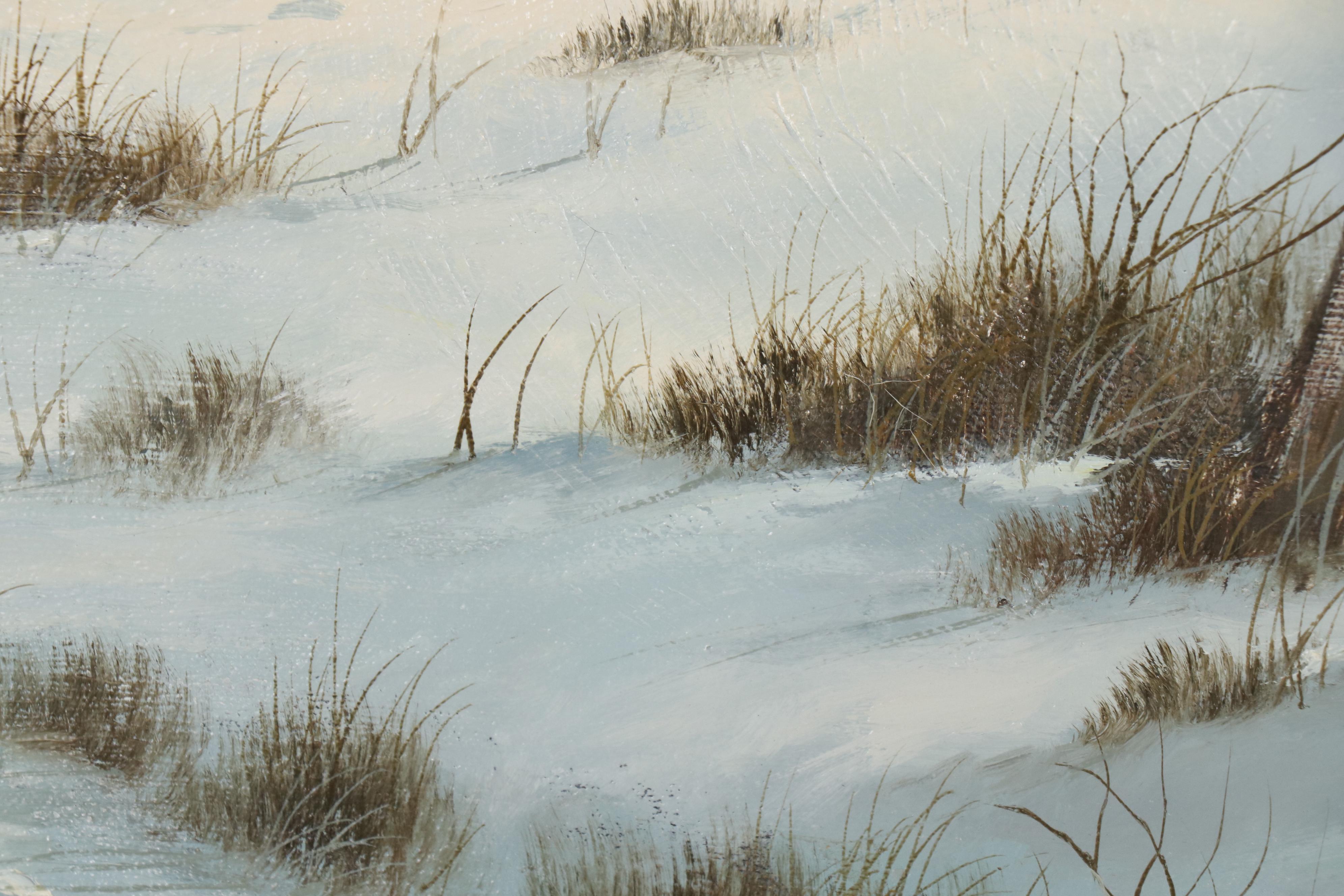 Roy Reece Landscape Oil Painting of Winter Scen