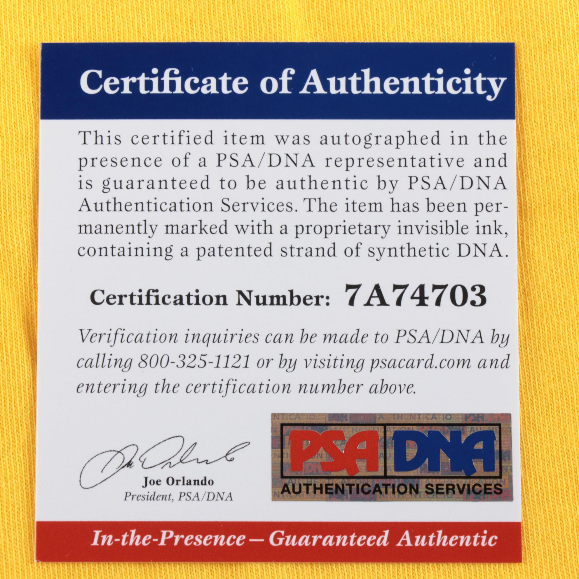 Pelé Signed Brazil National Team Replica Jersey COA