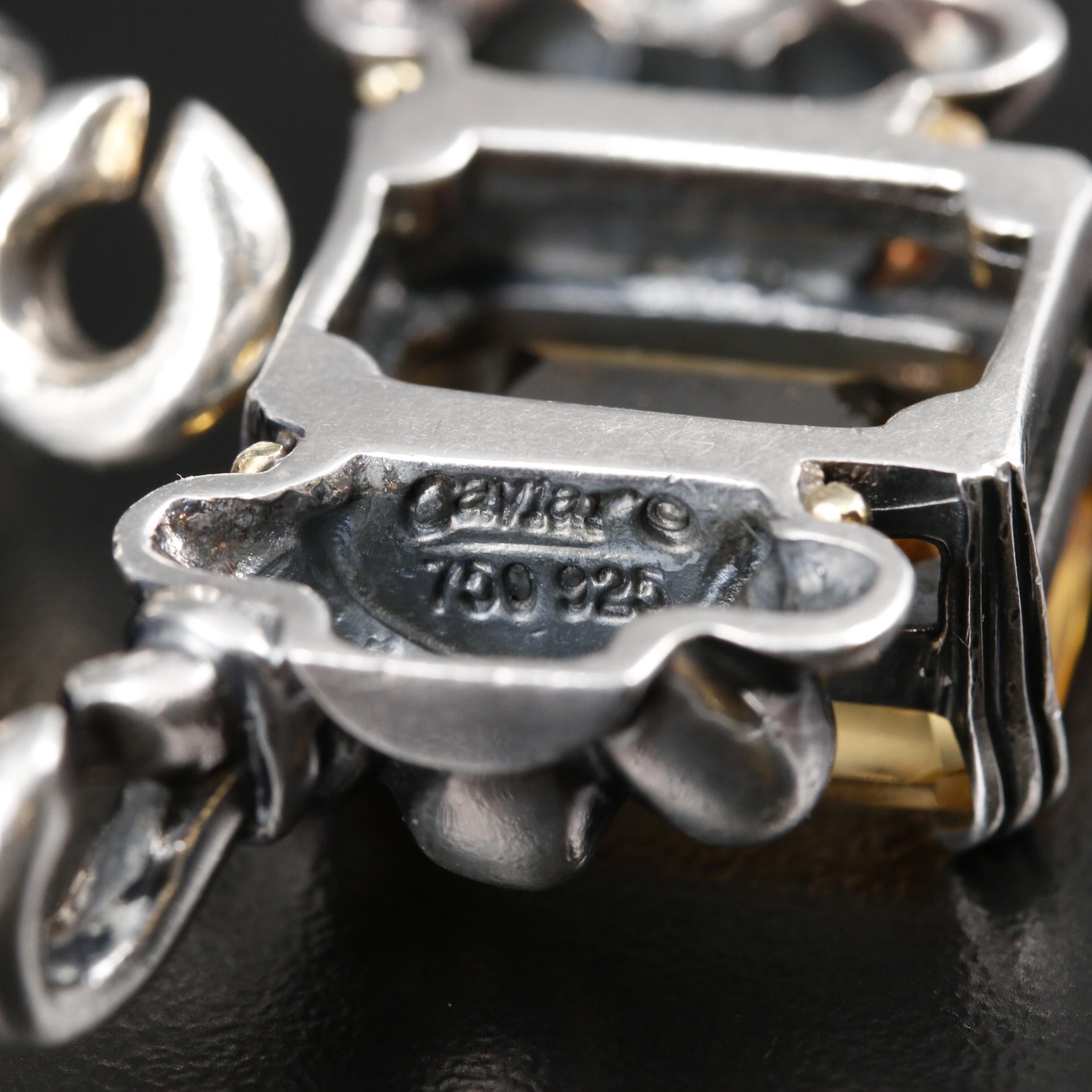 Caviar by Lagos Sterling Citrine and Black Onyx Pendant Necklace with 18K Accent