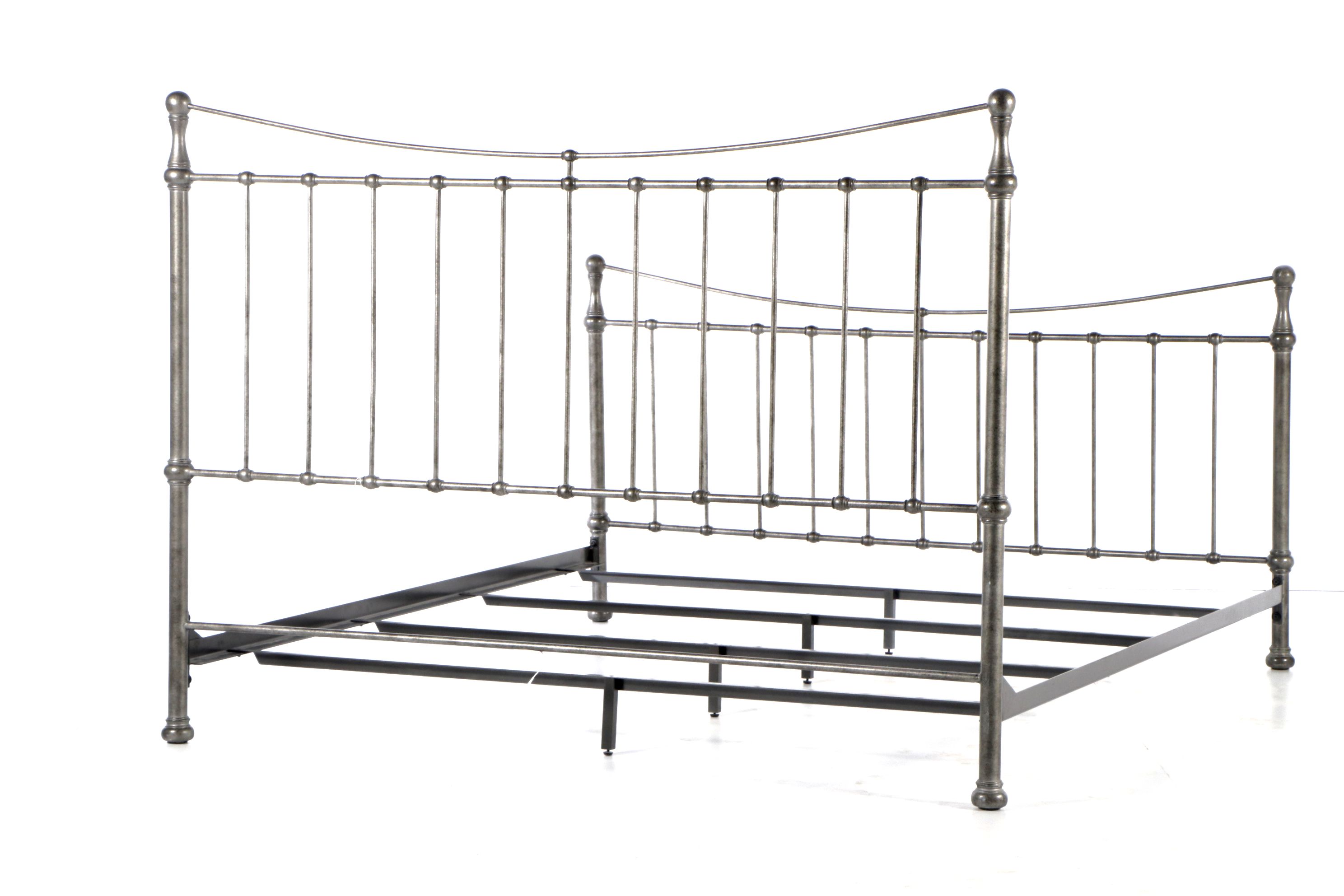 Ethan Allen "Danby" Powder-Coated Iron King Size Bed Frame
