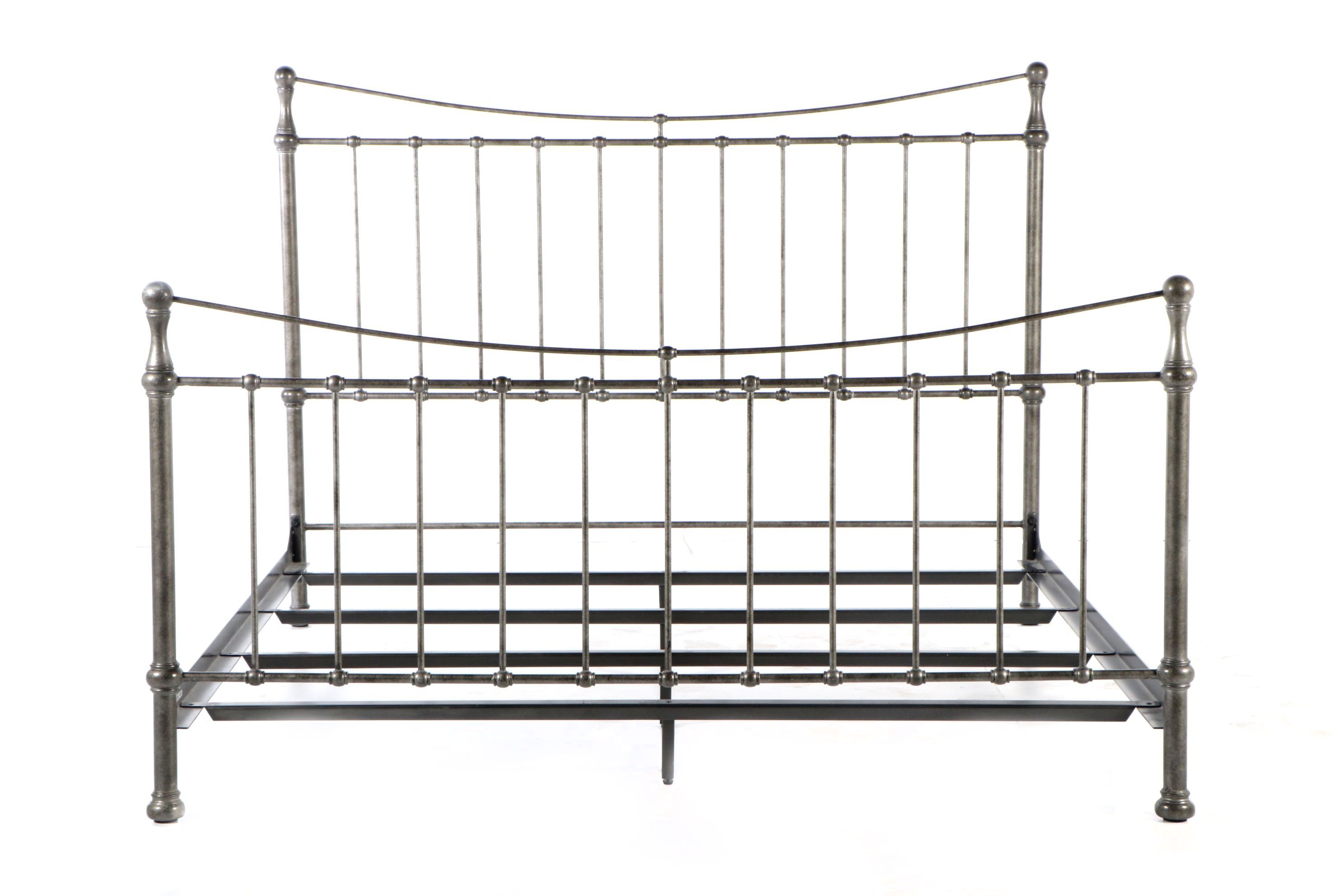 Ethan Allen "Danby" Powder-Coated Iron King Size Bed Frame
