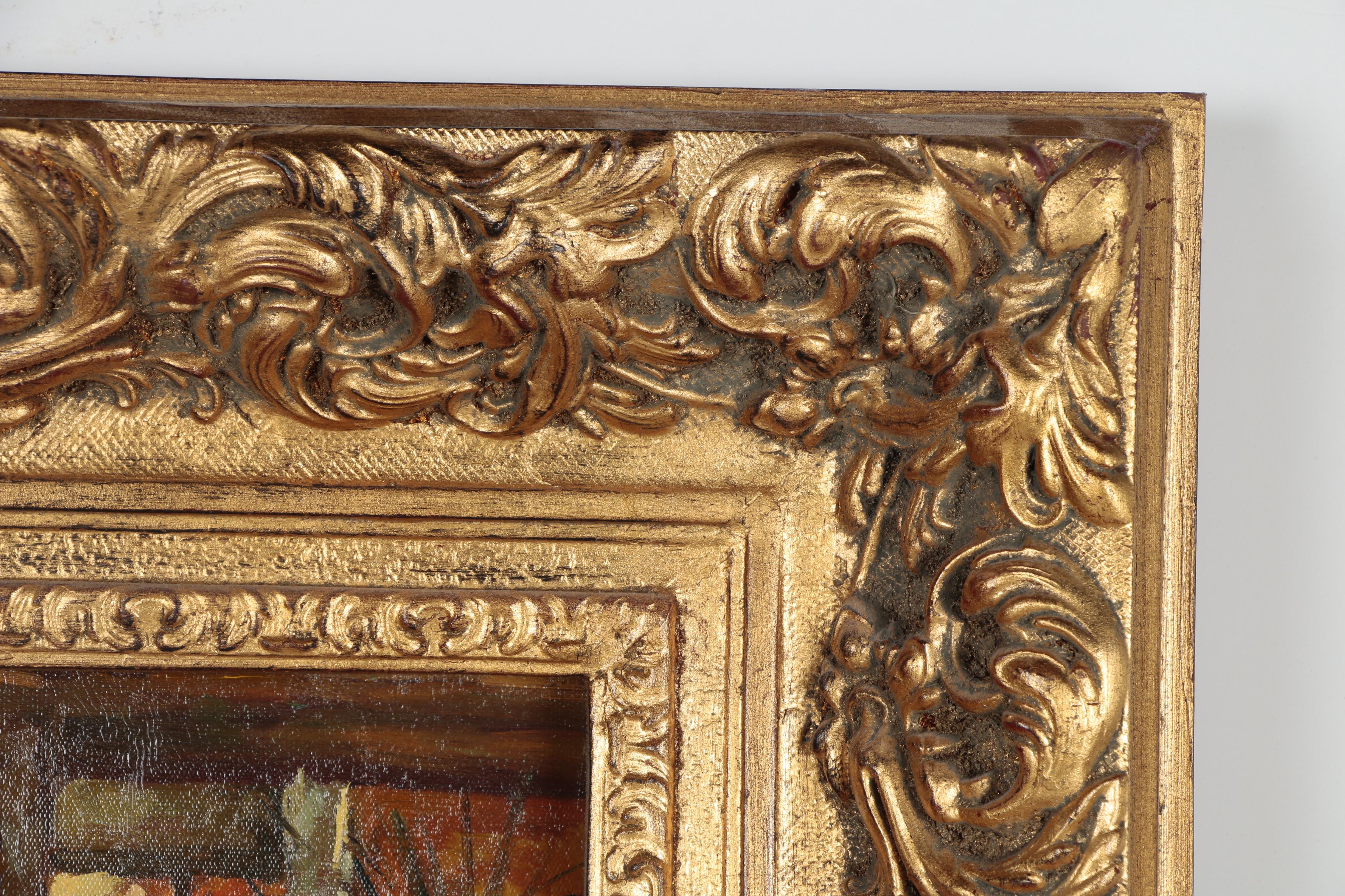 Oil Painting after Jules-Alexandre Grün "The End of Dinner"