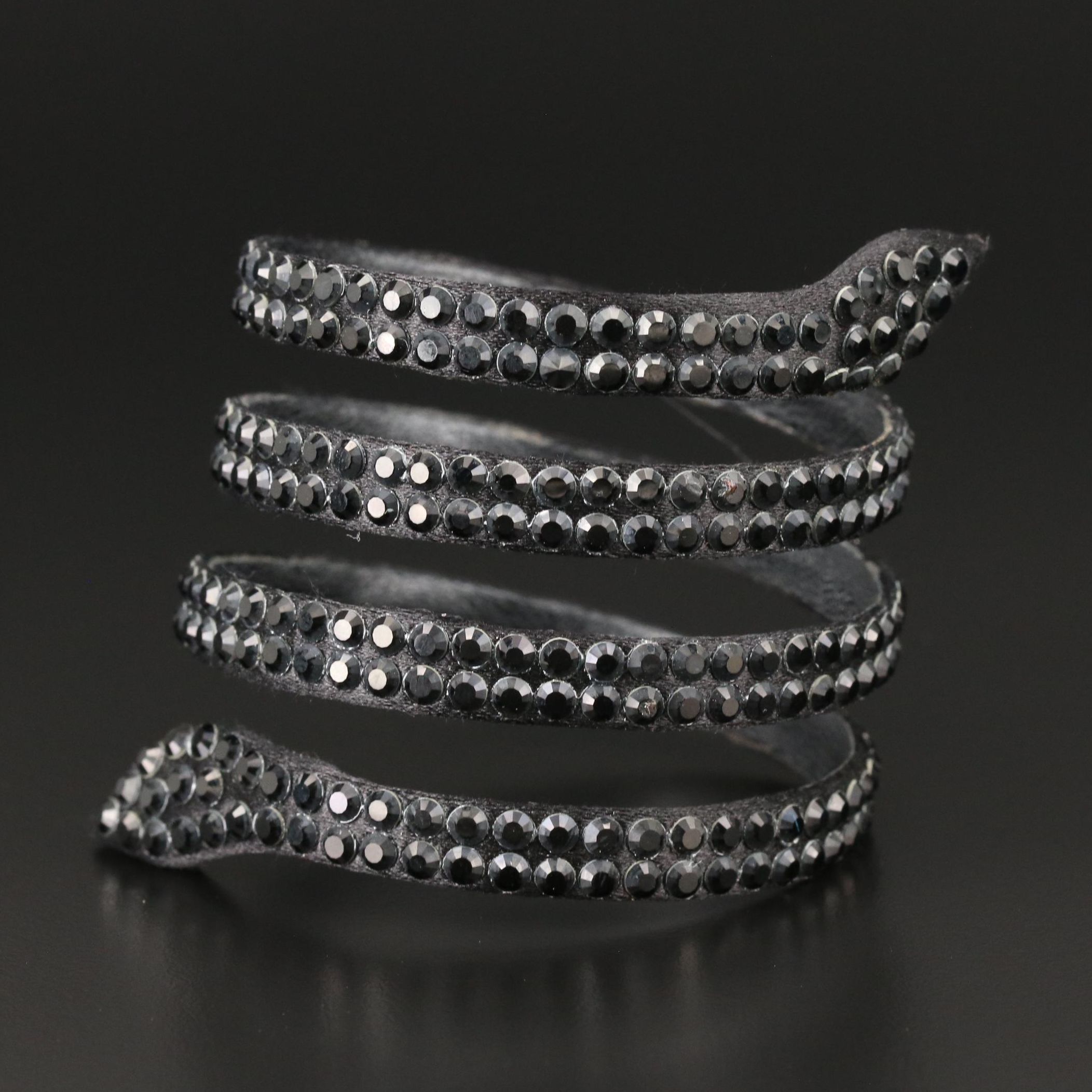 René Caovilla Crystal Rhinestone Snake Bracelet with Susan Lucci Signed Box