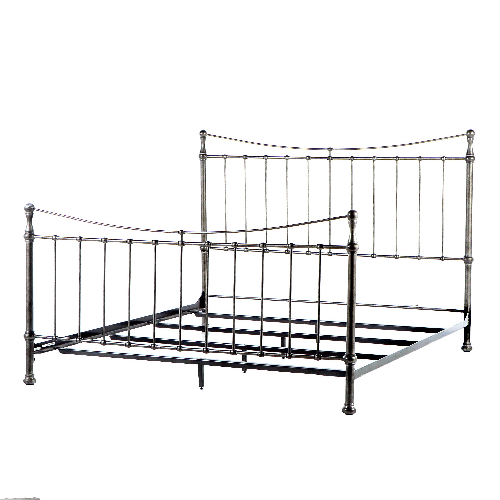 Ethan Allen "Danby" Powder-Coated Iron King Size Bed Frame
