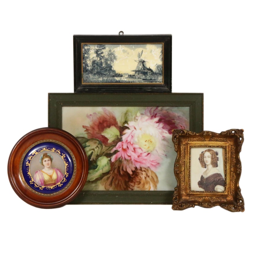 Hand-Painted Porcelain and Other Miniature Paintings