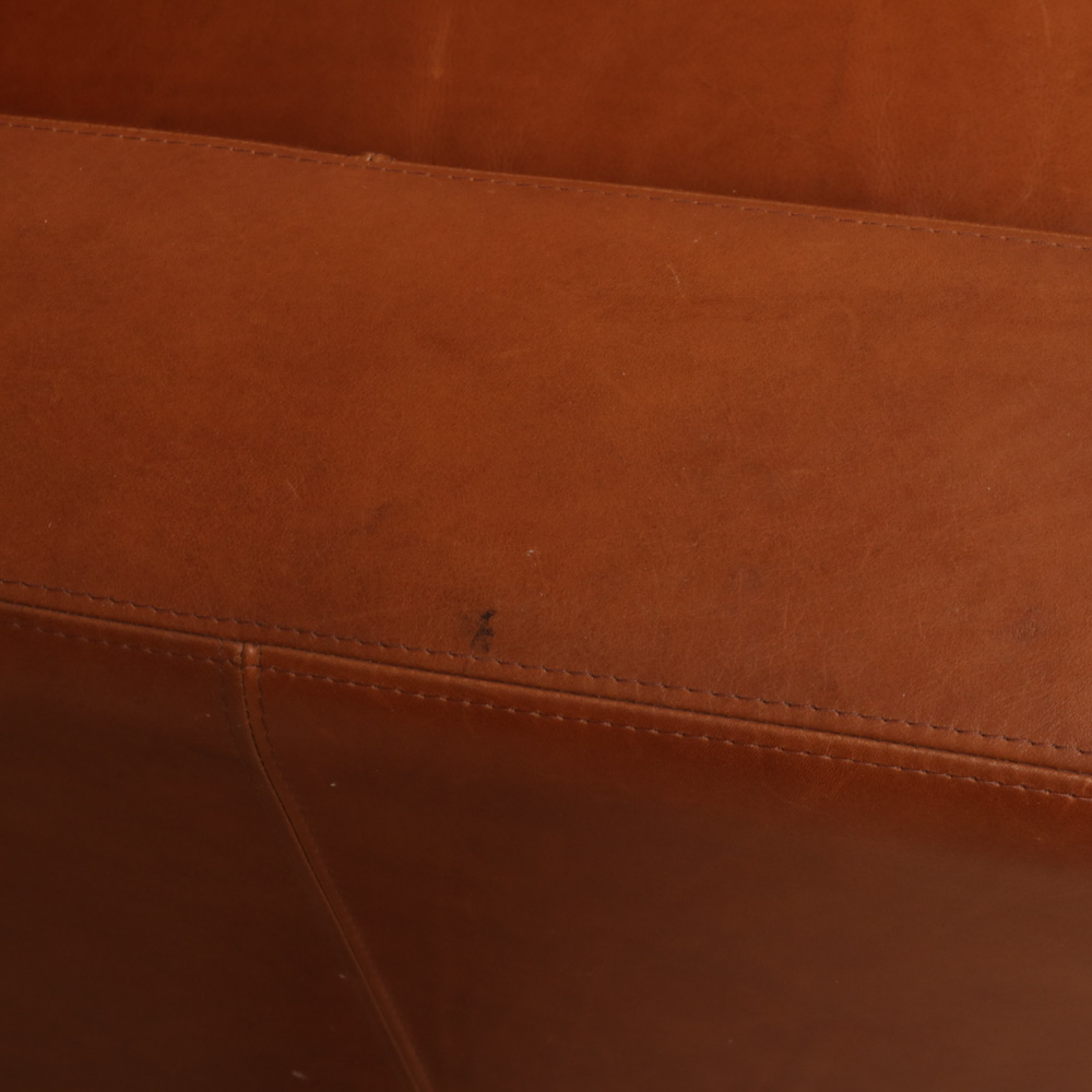 Ethan Allen Brown Leather Sofa, 2000s