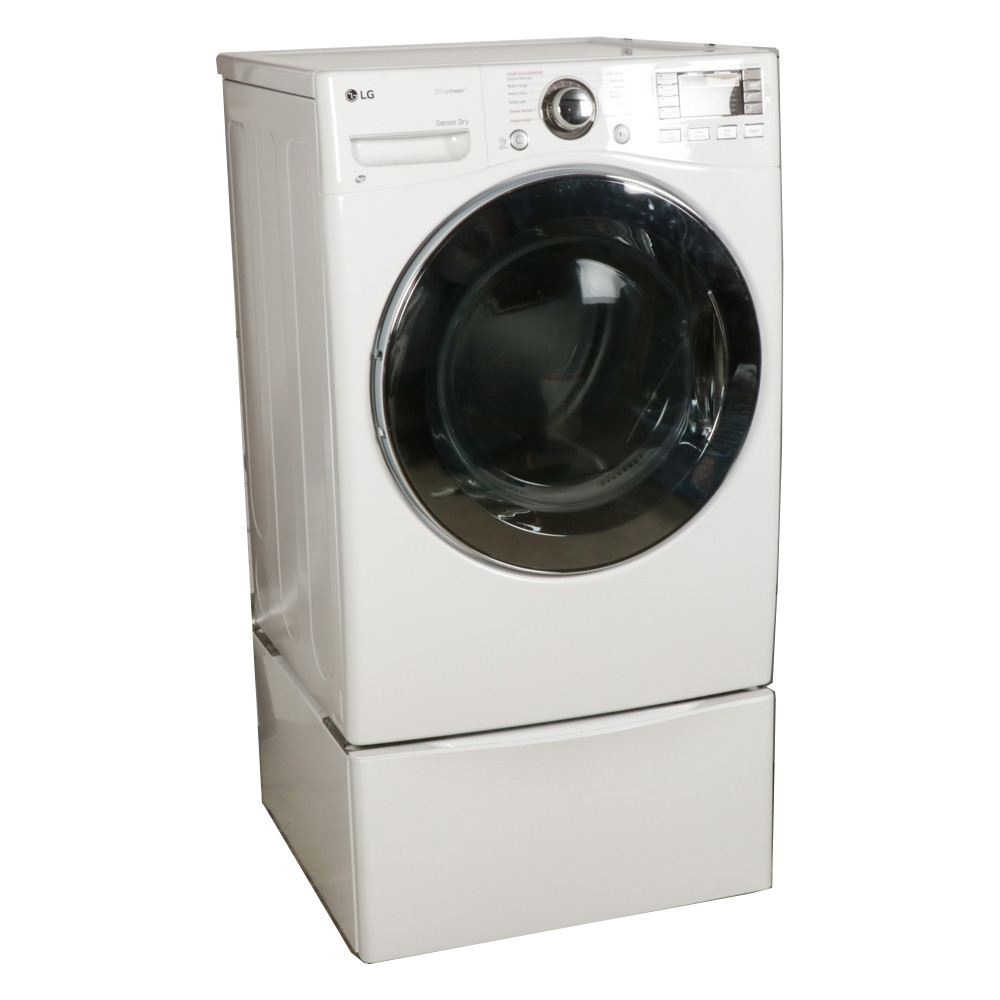 LG Electronics Truesteam Sensor Dry Smart Stackable Front Load Electric Dryer