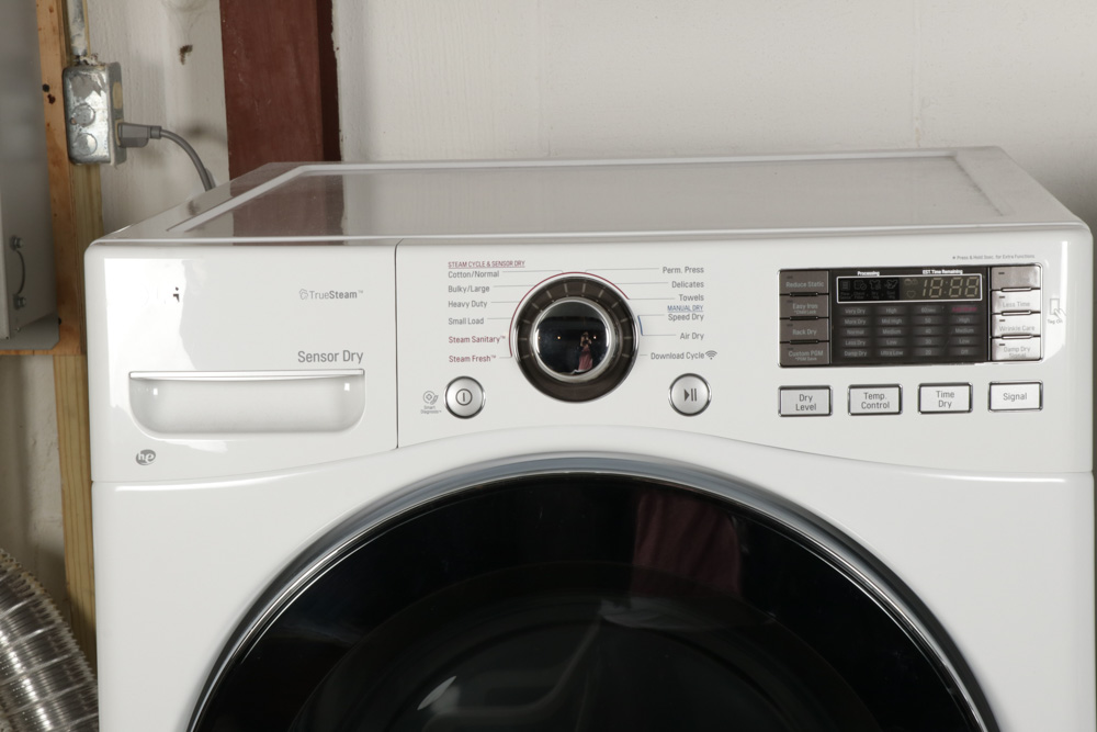 LG Electronics Truesteam Sensor Dry Smart Stackable Front Load Electric Dryer